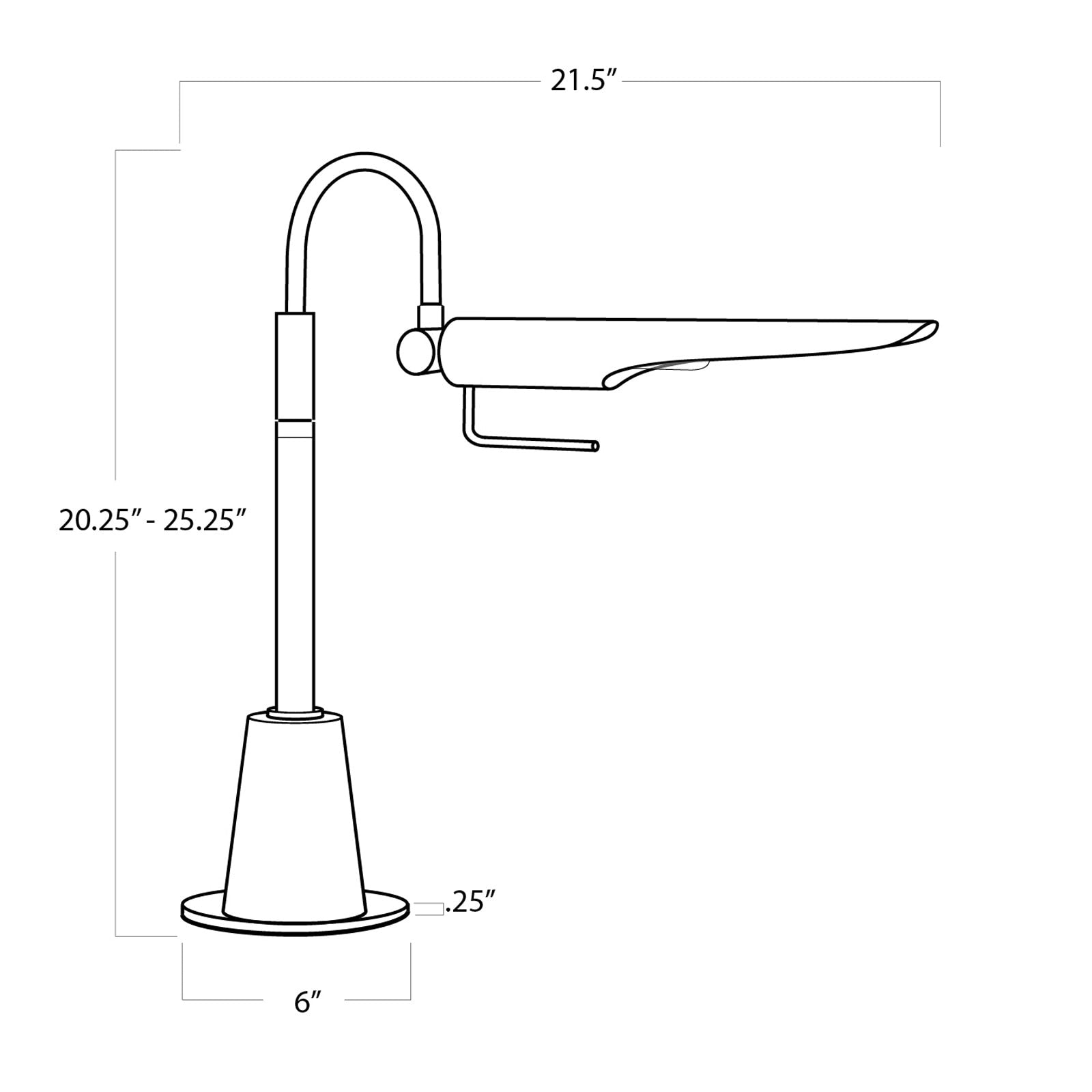 Raven Task Lamp (Natural Brass, Oil Rubbed Bronze or Polished Nickel)