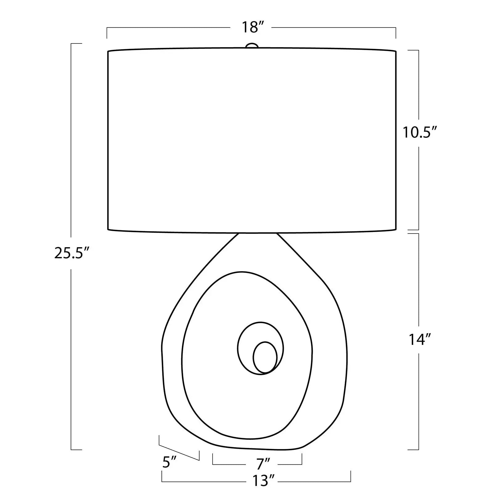 Regina Andrew Tristan Table Lamp Matte White with Gold Leaf Center