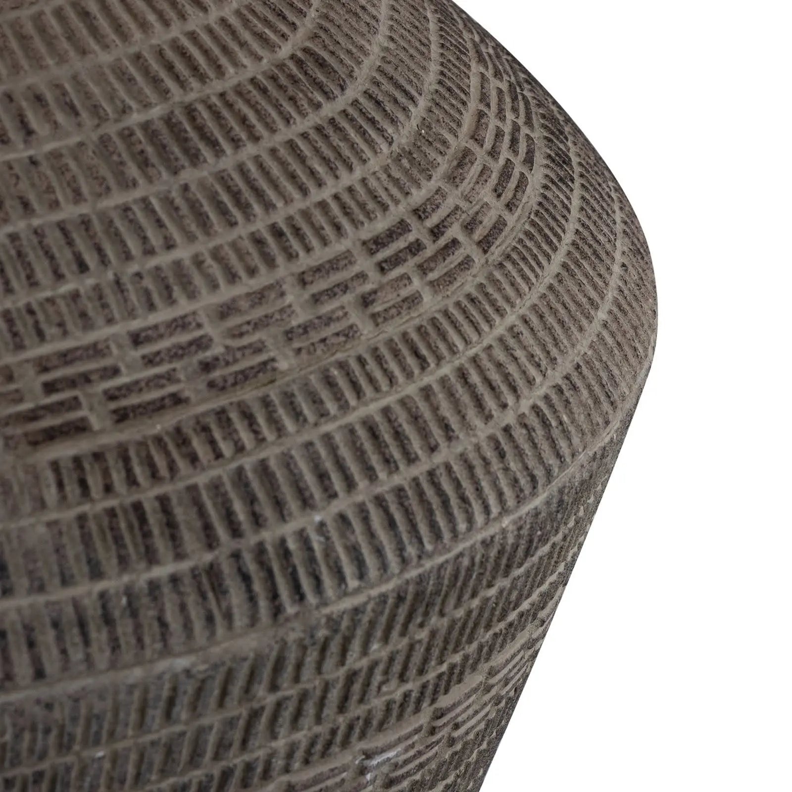 Textured brown lamp on a white background