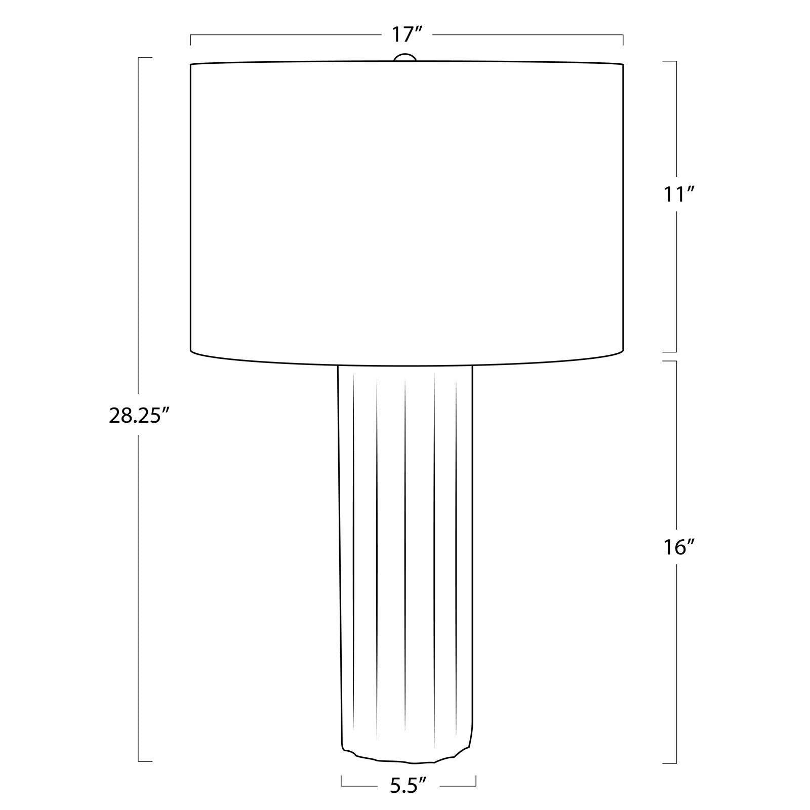Tambour Concrete Table Lamp