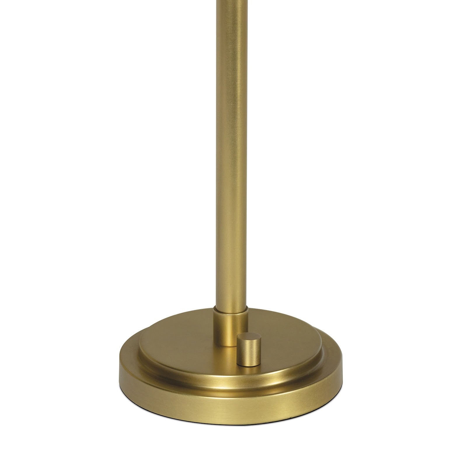 Gold metal stand on a white background