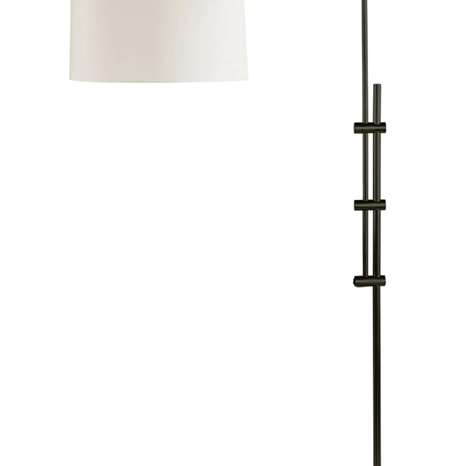 Arc Floor Lamp with fabric shade in Oil Rubbed Bronze finish – elegant living room lighting
