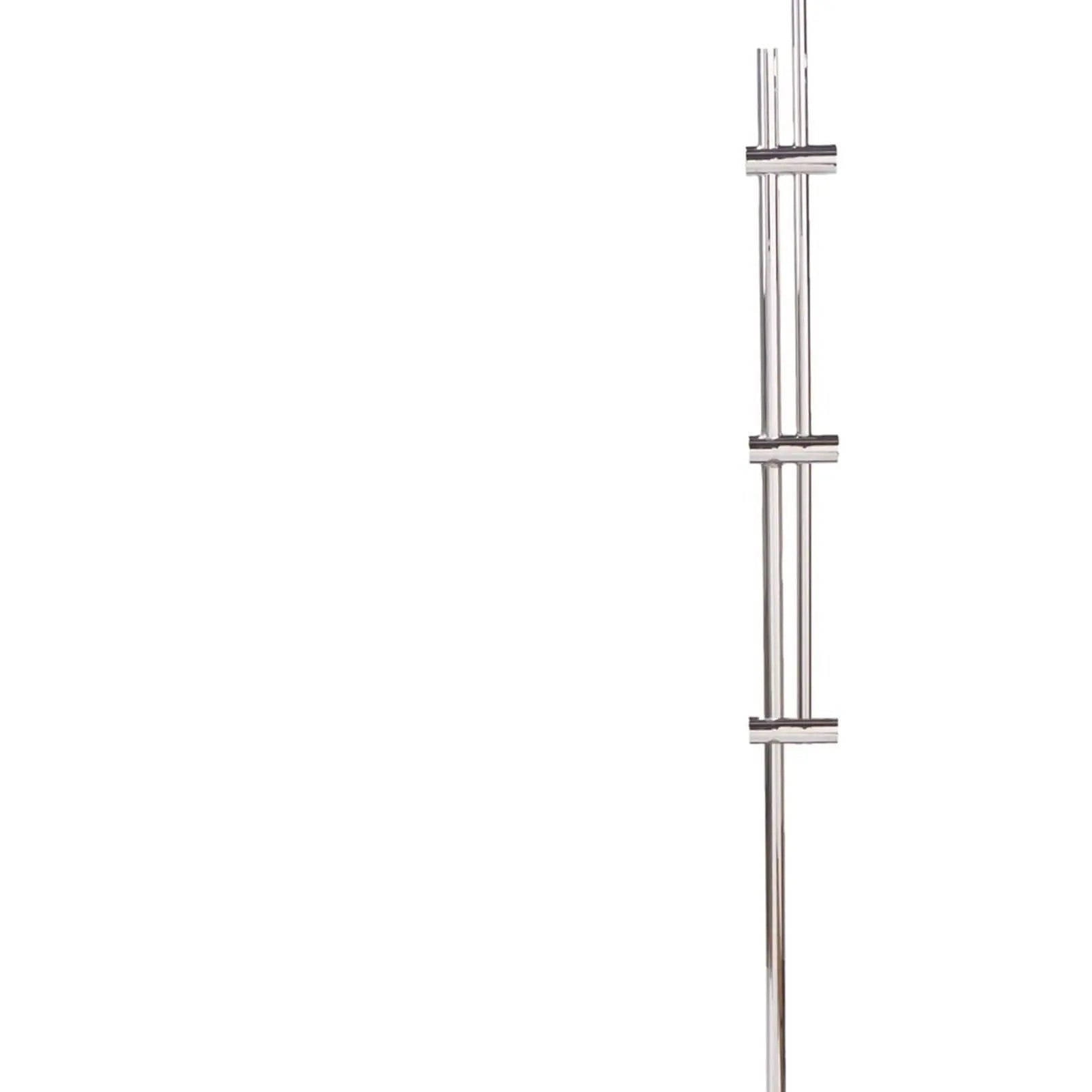 Arc Floor Lamp with fabric shade in Polished Nickel finish – contemporary home décor accent