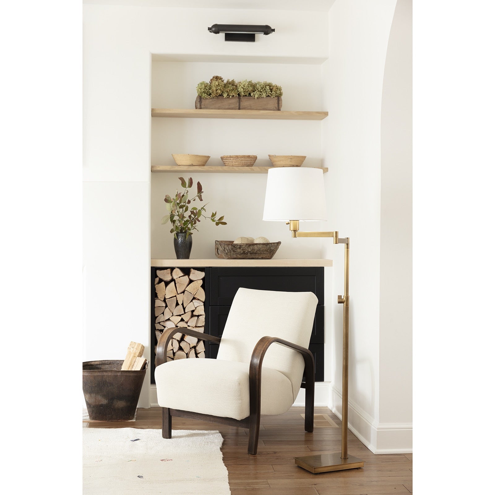 Virtue Floor Lamp (Natural Brass, Oil Rubbed Bronze, or Polished Nickel)