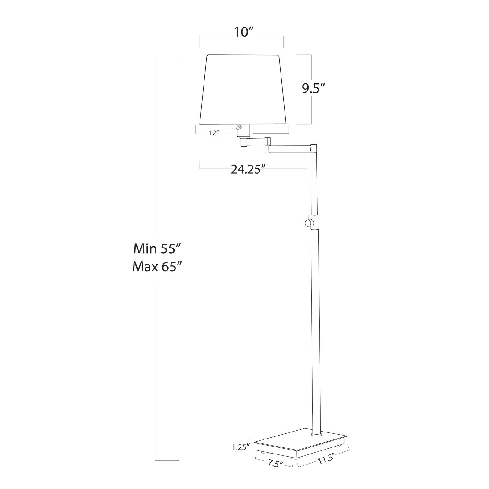 Virtue Floor Lamp (Natural Brass, Oil Rubbed Bronze, or Polished Nickel)