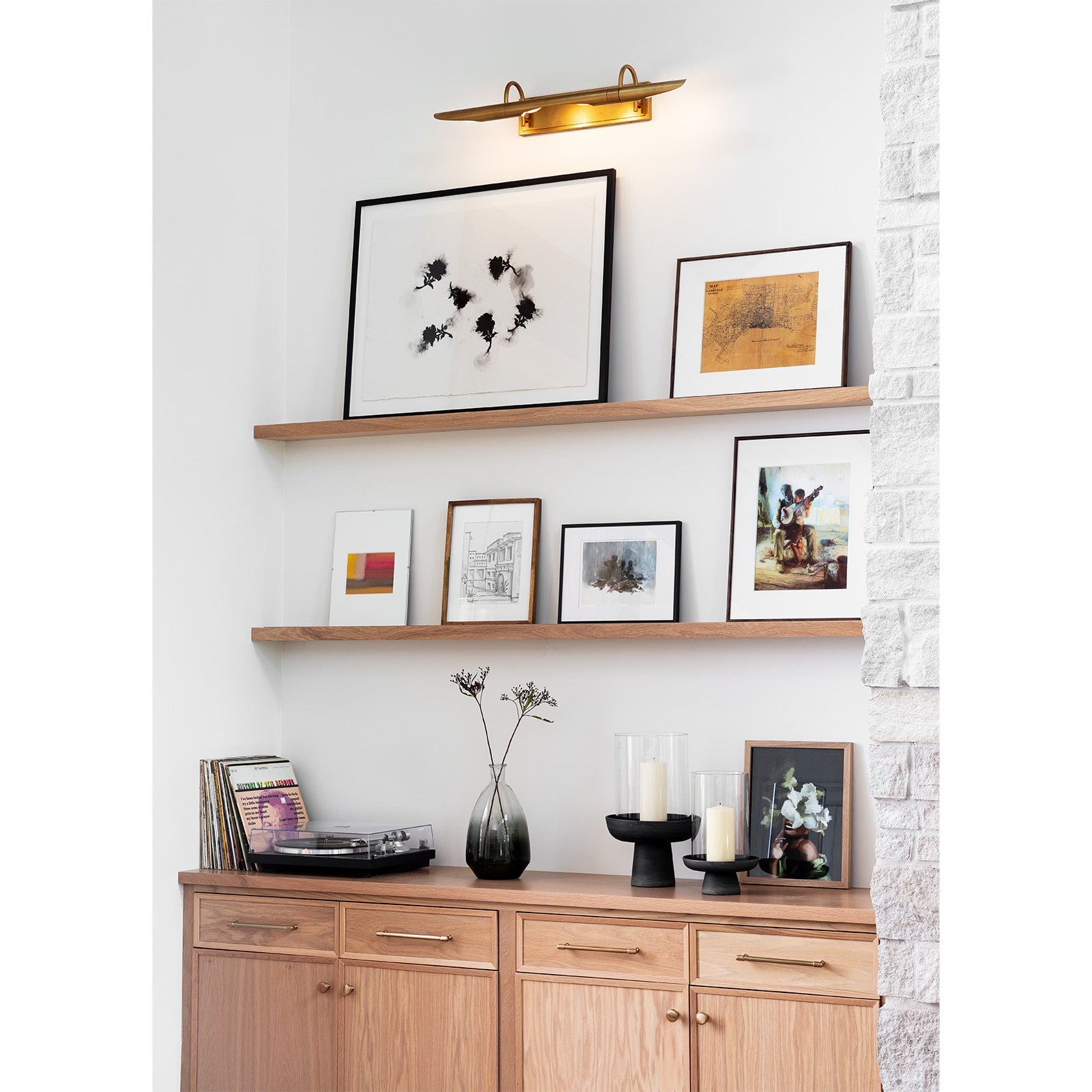 Redford Picture Light (Small or Large) – Natural Brass, Oil Rubbed Bronze, or Polished Nickel