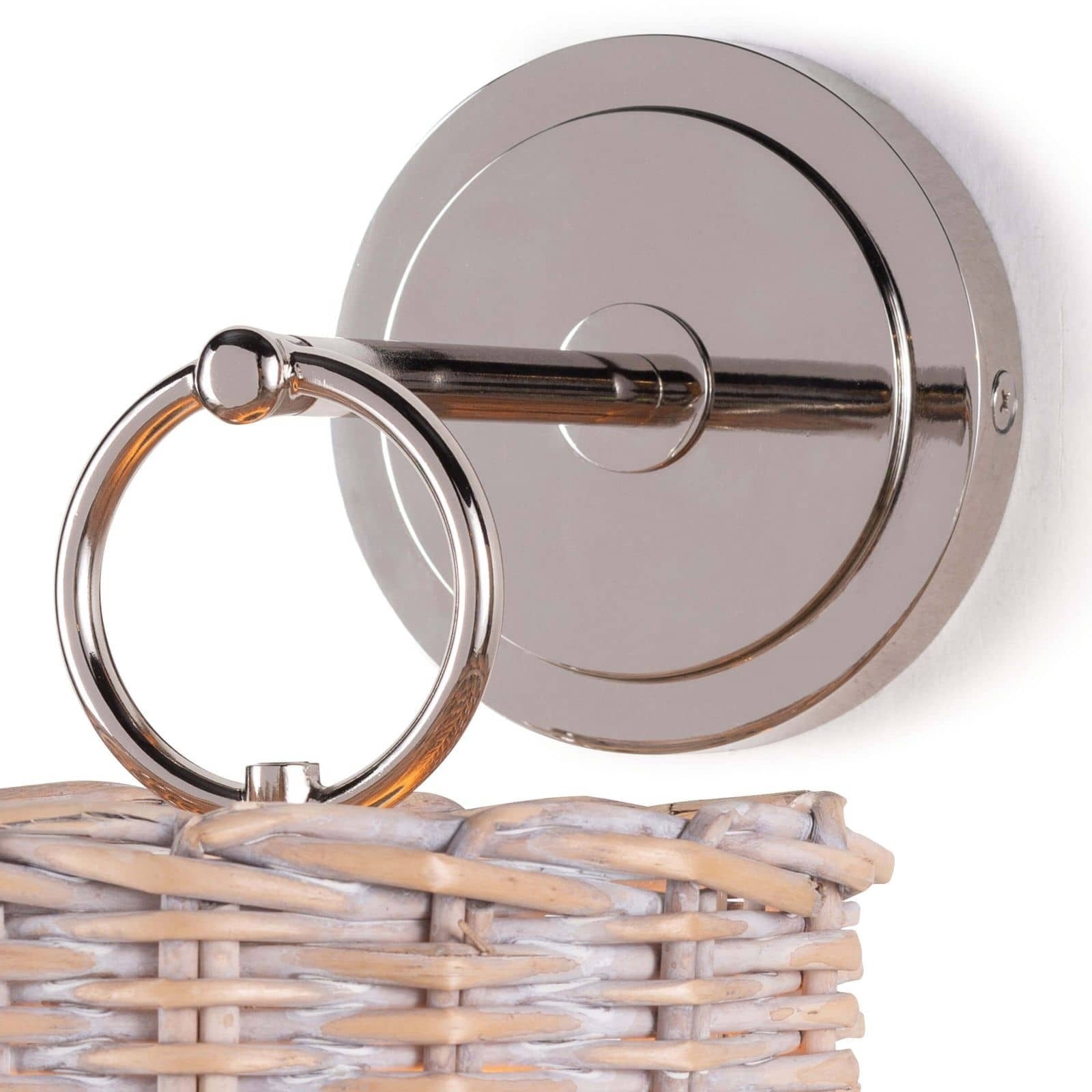 Regina Andrew Nantucket Sconce with woven rattan shade