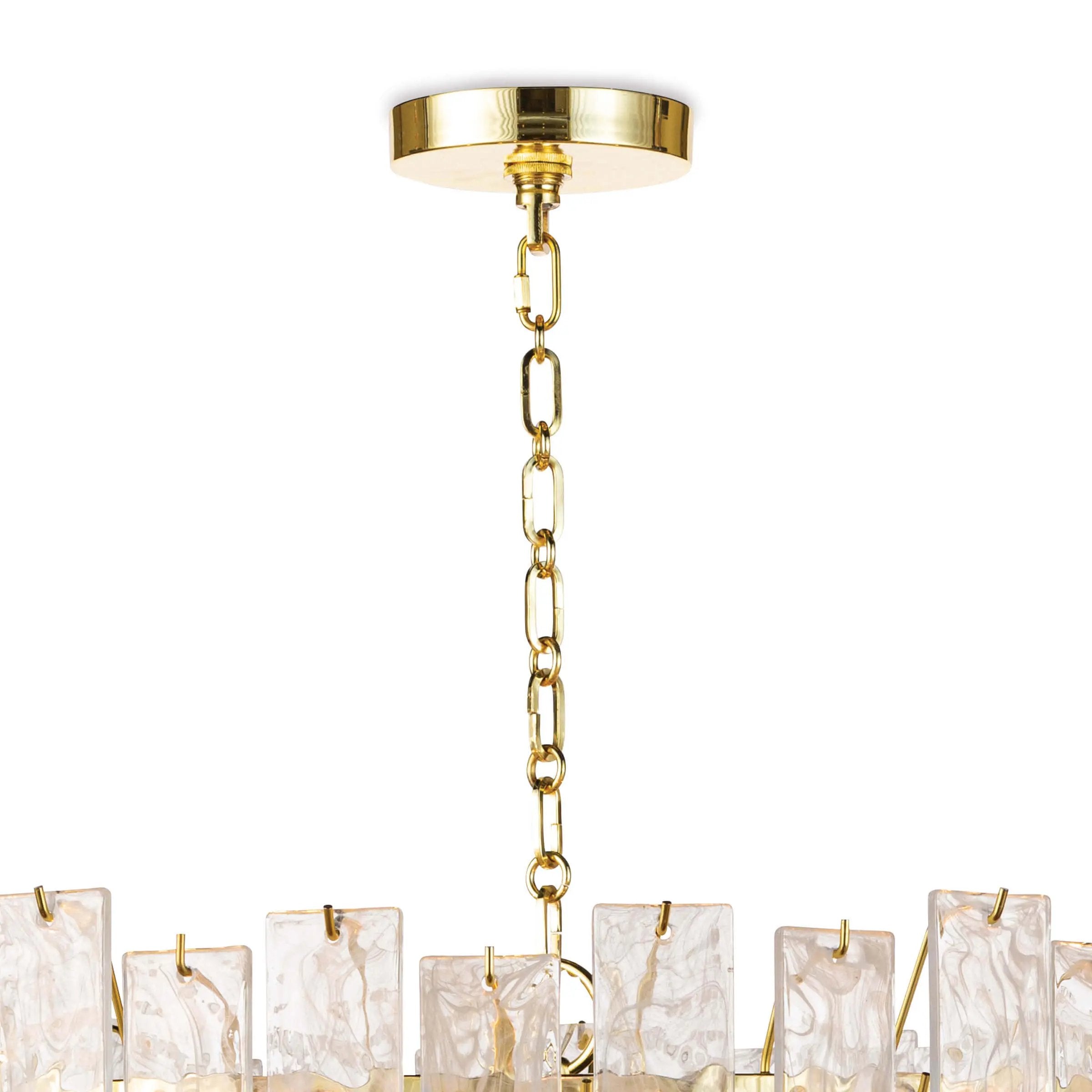 Glacier Chandelier - Gold Water Glass Modern Chandelier Regina Andrew