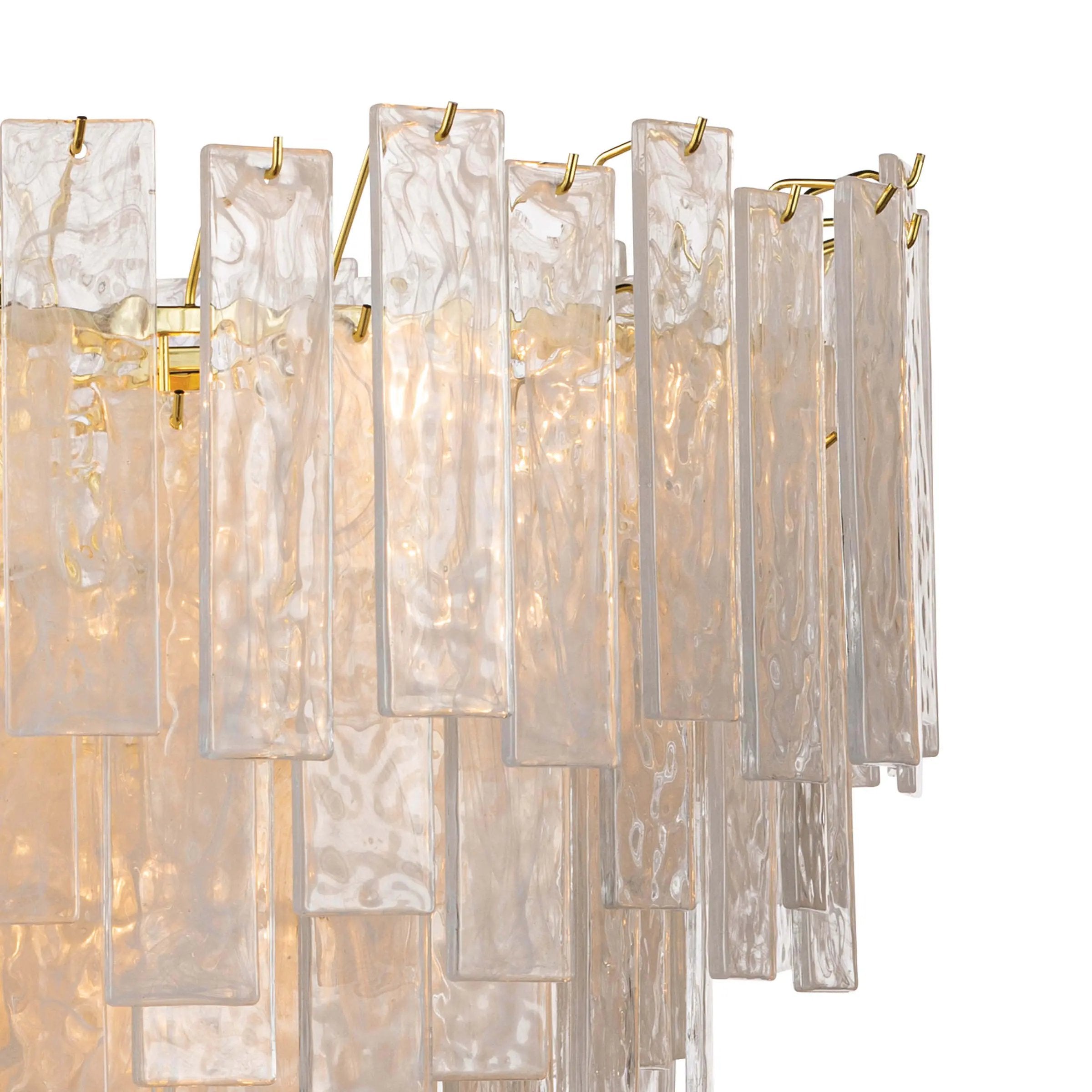 Glacier Chandelier - Gold Water Glass Modern Chandelier Regina Andrew