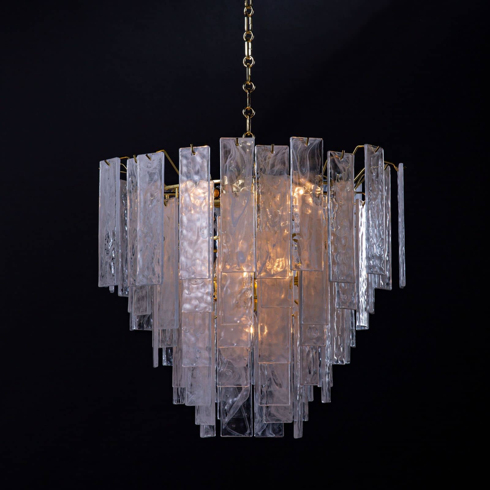 Glacier Chandelier - Gold Water Glass Modern Chandelier