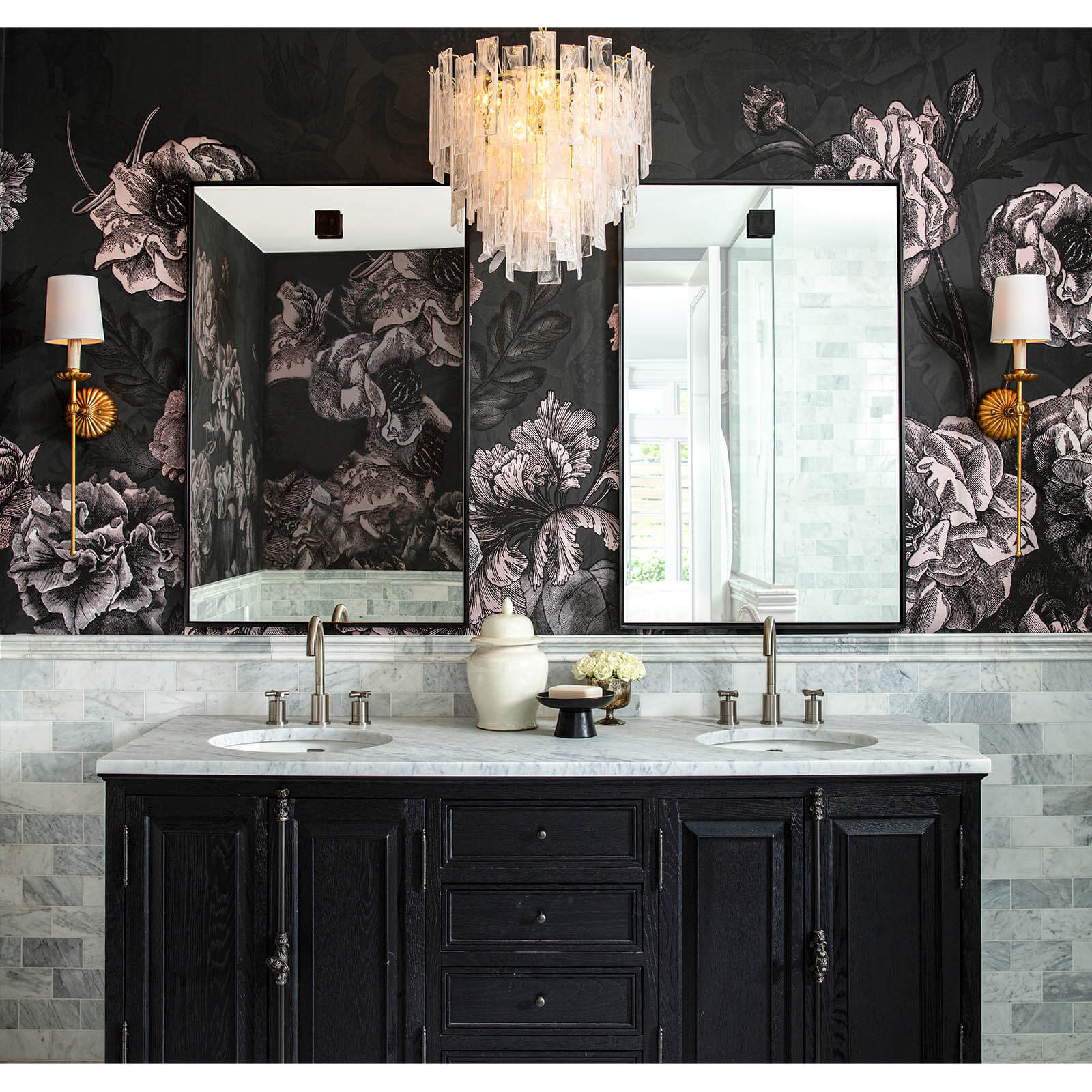 Glacier Chandelier - Gold Water Glass Modern Chandelier