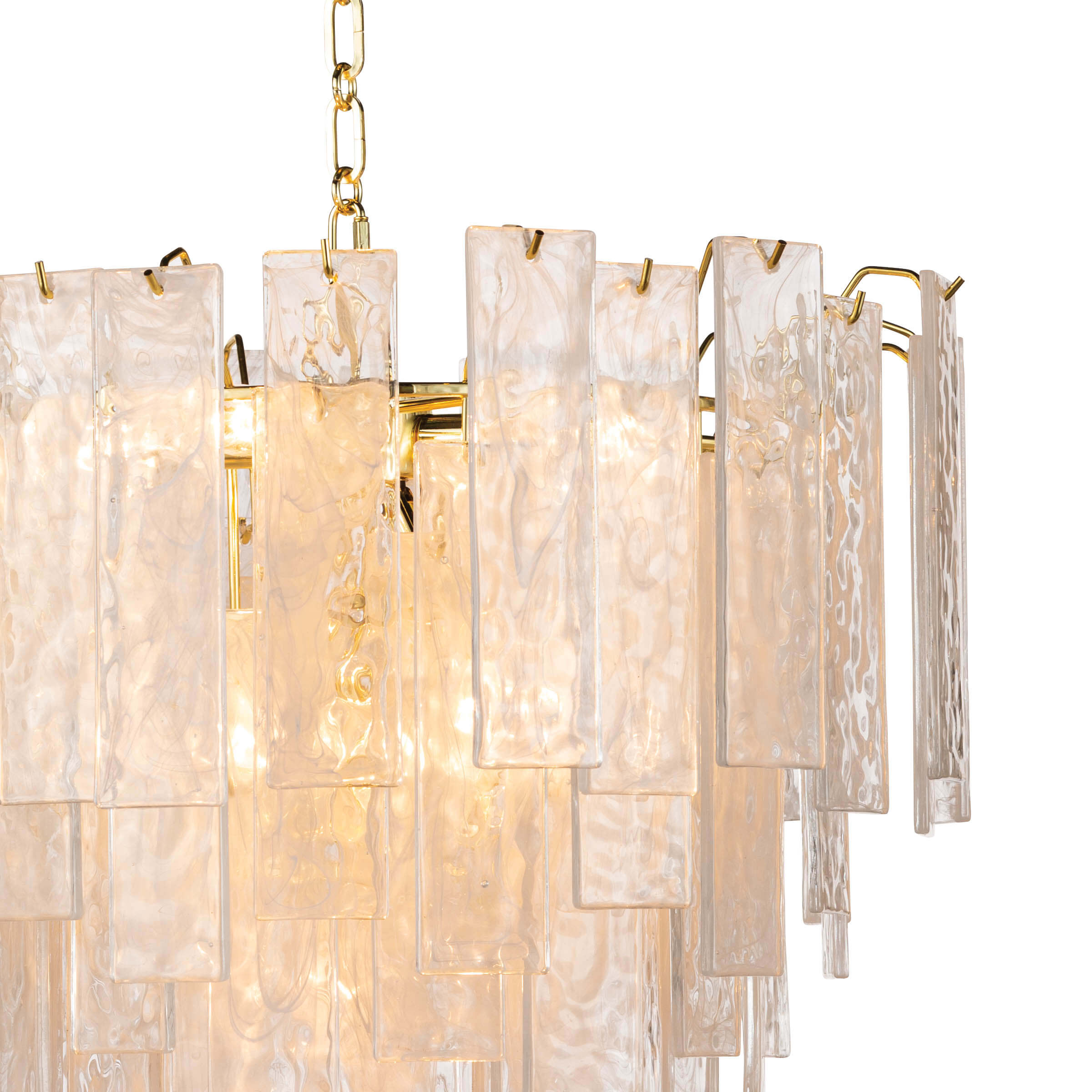 Glacier Chandelier - Gold Water Glass Modern Chandelier