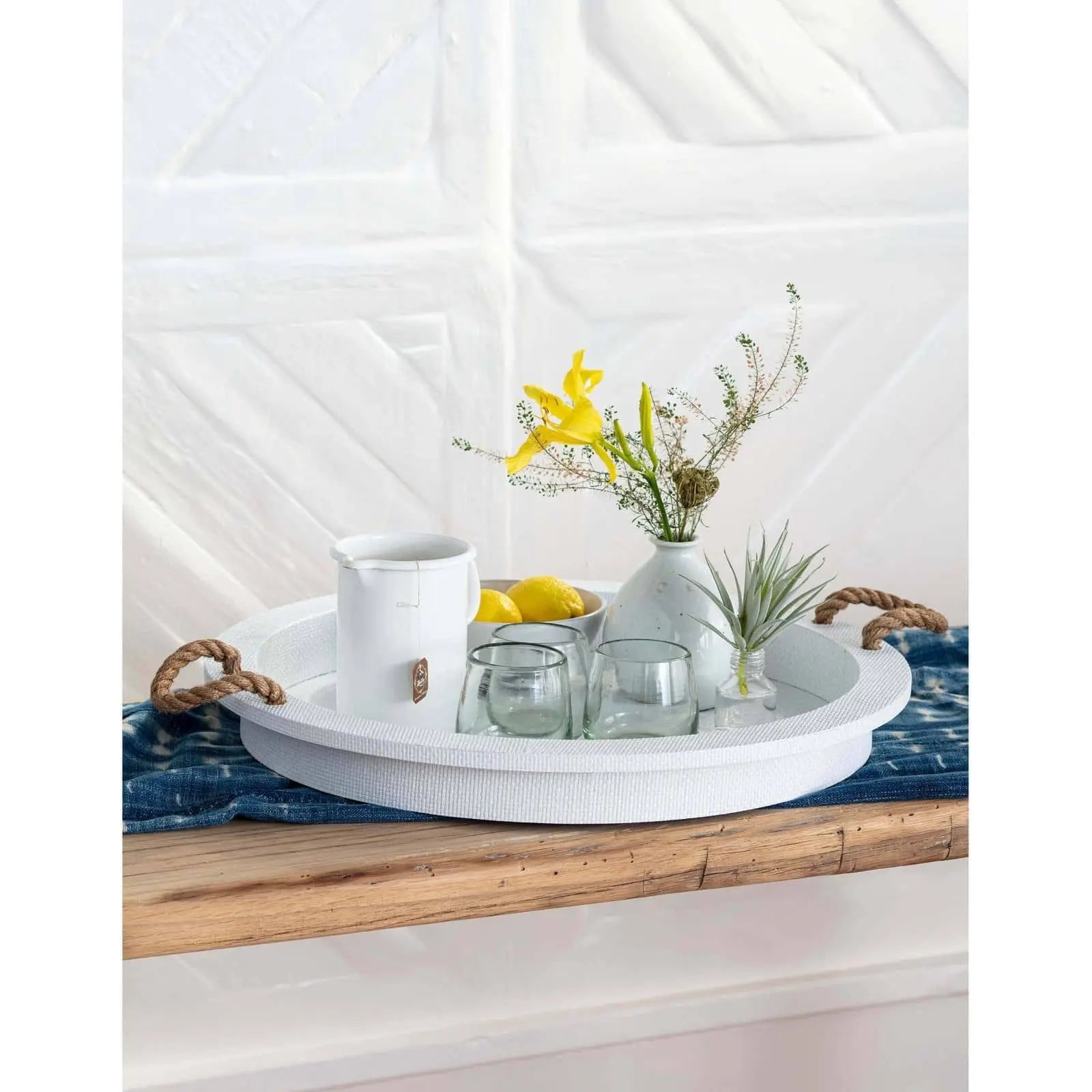 Aegean Serving Tray - Faux Rattan Finish | Multiple Colors Regina Andrew