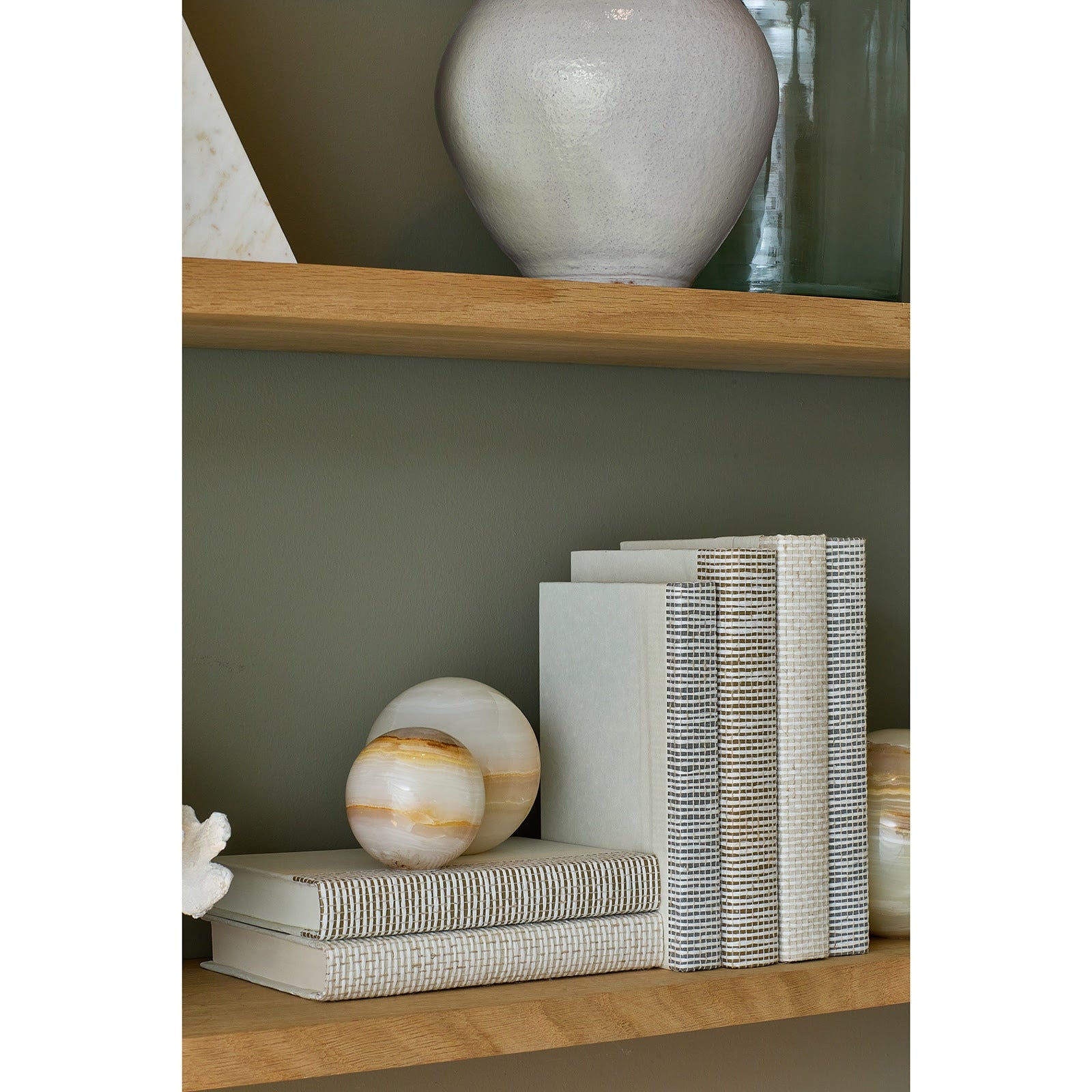 Jade Sphere Accessory Set - polished natural jade stone spheres for luxury home décor, representing good luck and prosperity