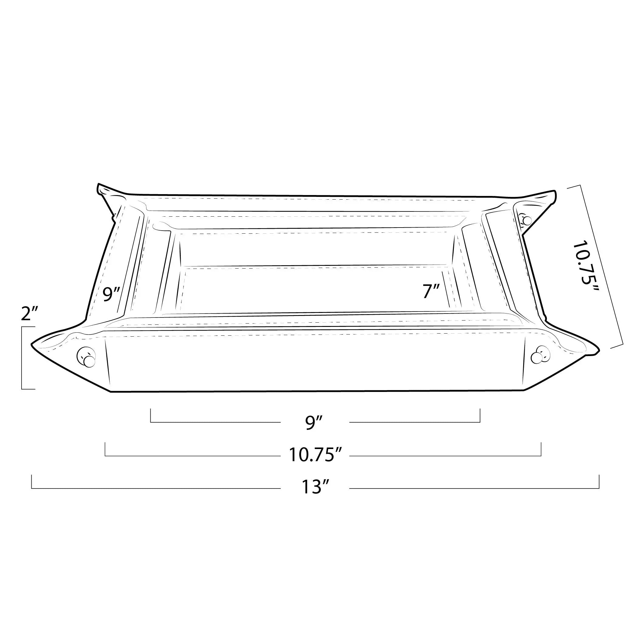 Derby Leather Tray Set (Black) Regina Andrew