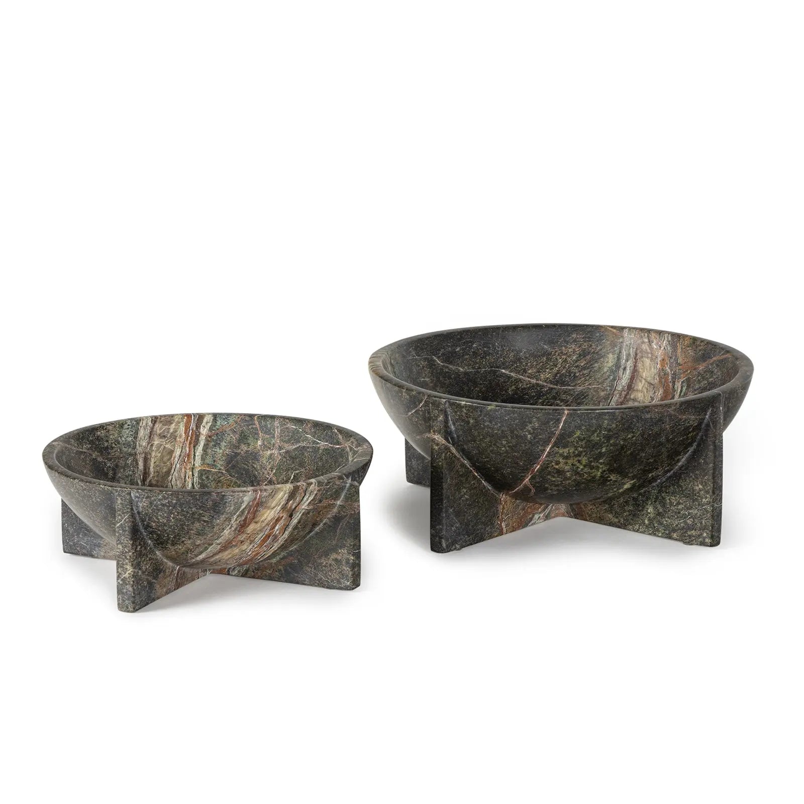 Tribune Marble Bowl Small & Large (Green)