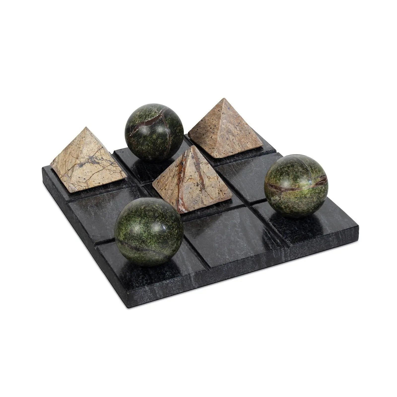 Tic Tac Toe Marble Board - Decorative Game Sculpture - Villa Decor & Design