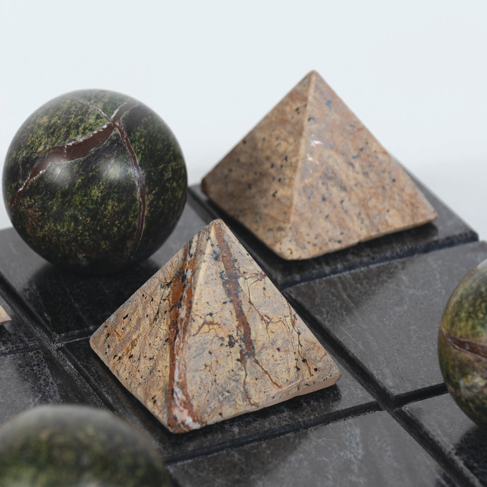 Tic Tac Toe Marble Board - Decorative Game Sculpture - Villa Decor & Design