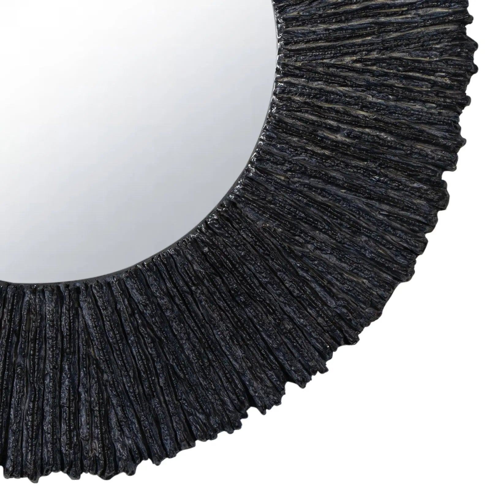 Slate Mirror Round (Black)