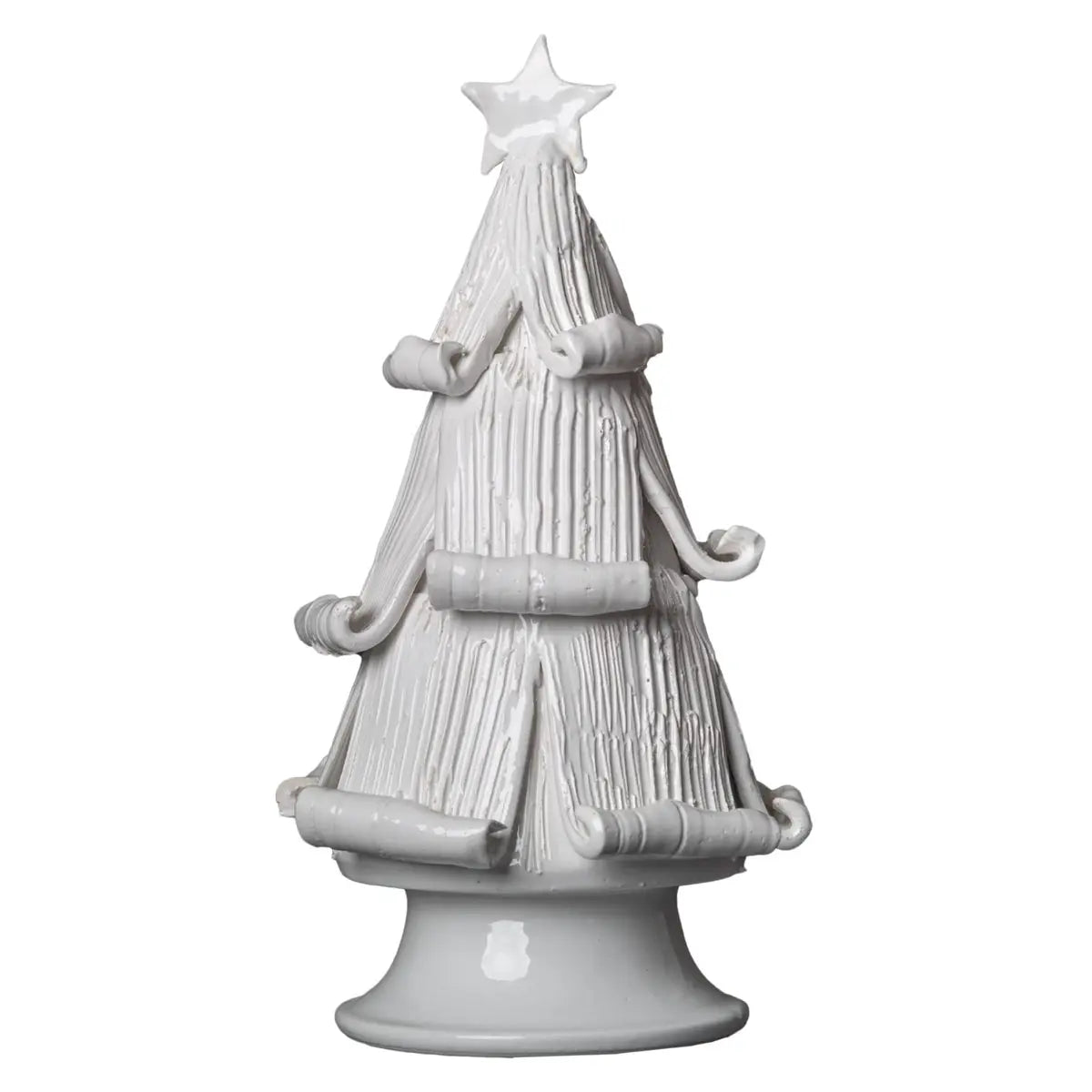 White Christmas Tree with Curled Branches β Handmade in Italy | Large & Medium - Villa Decor & Design