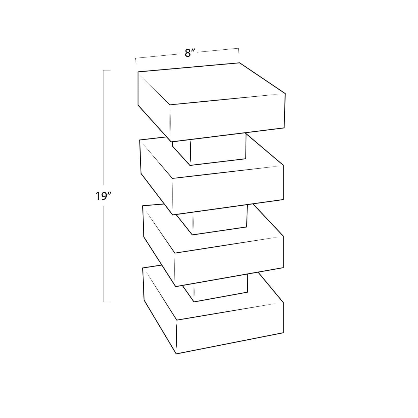 Charli Marble Accent Table - Modern Sculptural Square - Villa Decor & Design