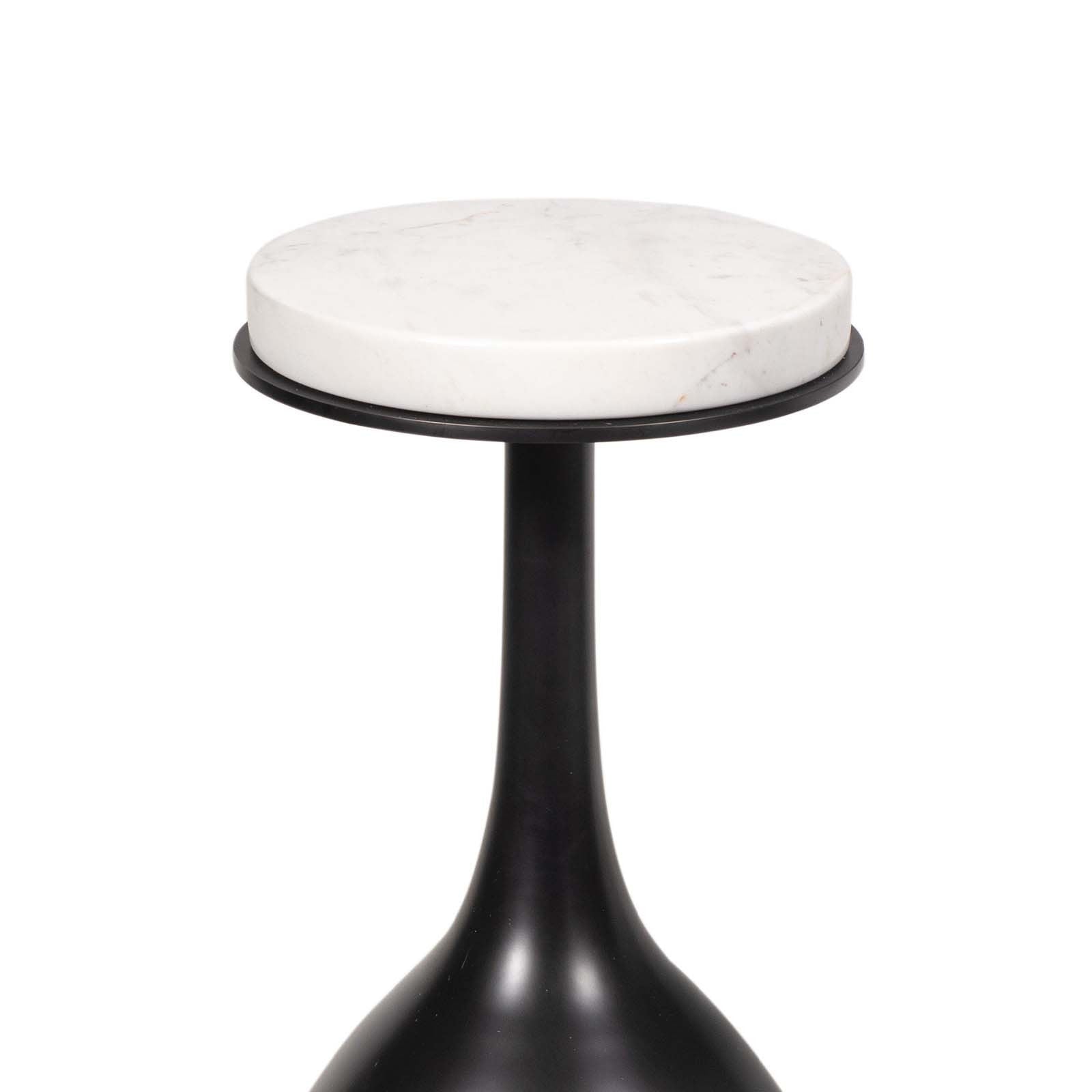 Logan Accent Table - Modern Brass/Bronze & Marble Top - Villa Decor & Design