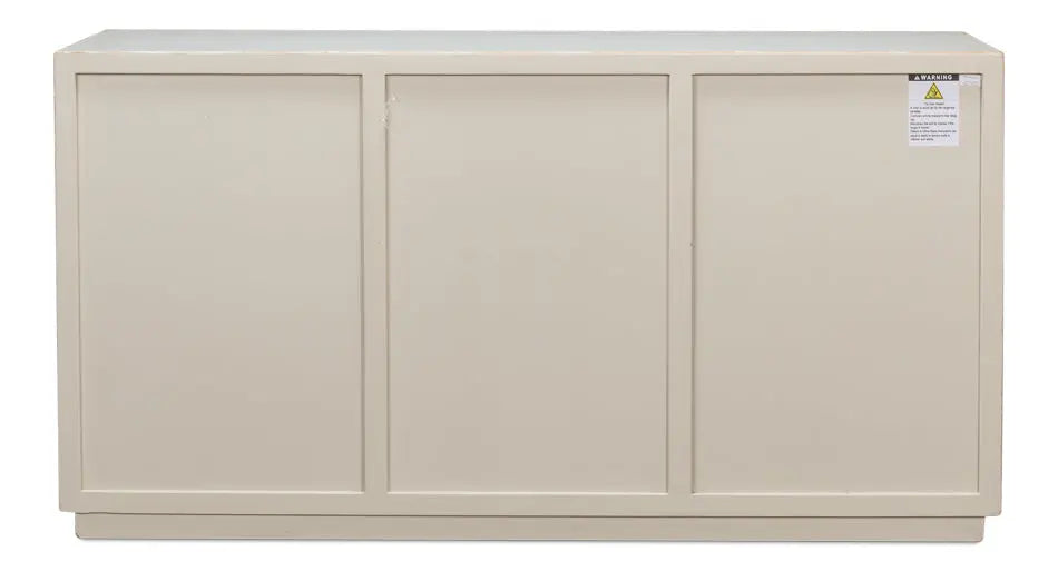 A stylish honeycomb front sideboard with a light aquamarine blue finish, showcasing the intricate geometric pattern and reclaimed wood texture.