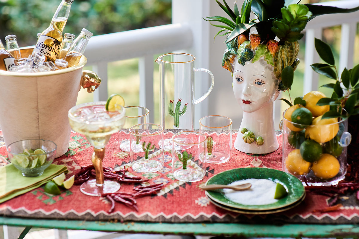 Havana Wine Cooler - Cowhide & Brass with Jaguar Handles Abigails