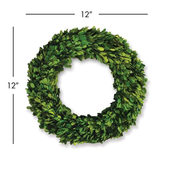 Boxwood Wreath (Round) - 12" Preserved Real Greenery Napa Home & Garden