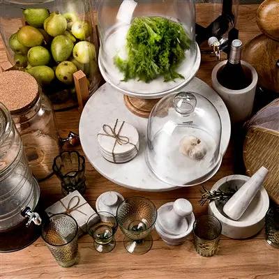 White Marble Mortar & Pestle – Durable handcrafted kitchen tool for grinding spices and herbs