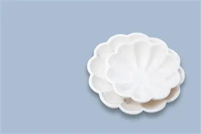 White Marble Lotus Bowl - Sculptural Floral Design (7" or 9") - Villa Decor & Design