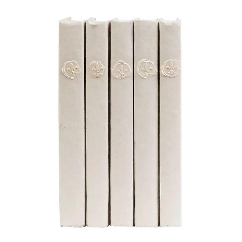 Cream Parchment Books with White Wax Seal, decorative books, home decor, home styling, home accessories, interior design