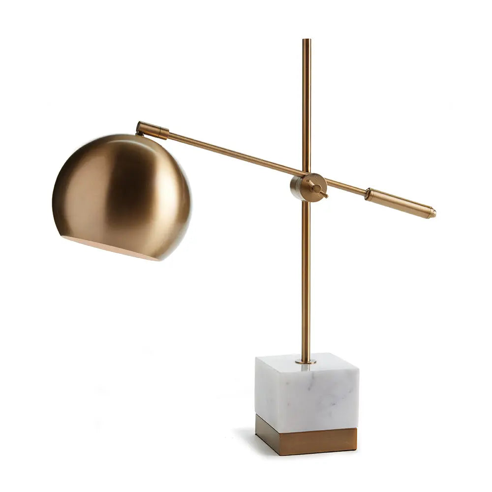 Graydon Adjustable Desk Lamp – Brass and Marble Modern Task Light