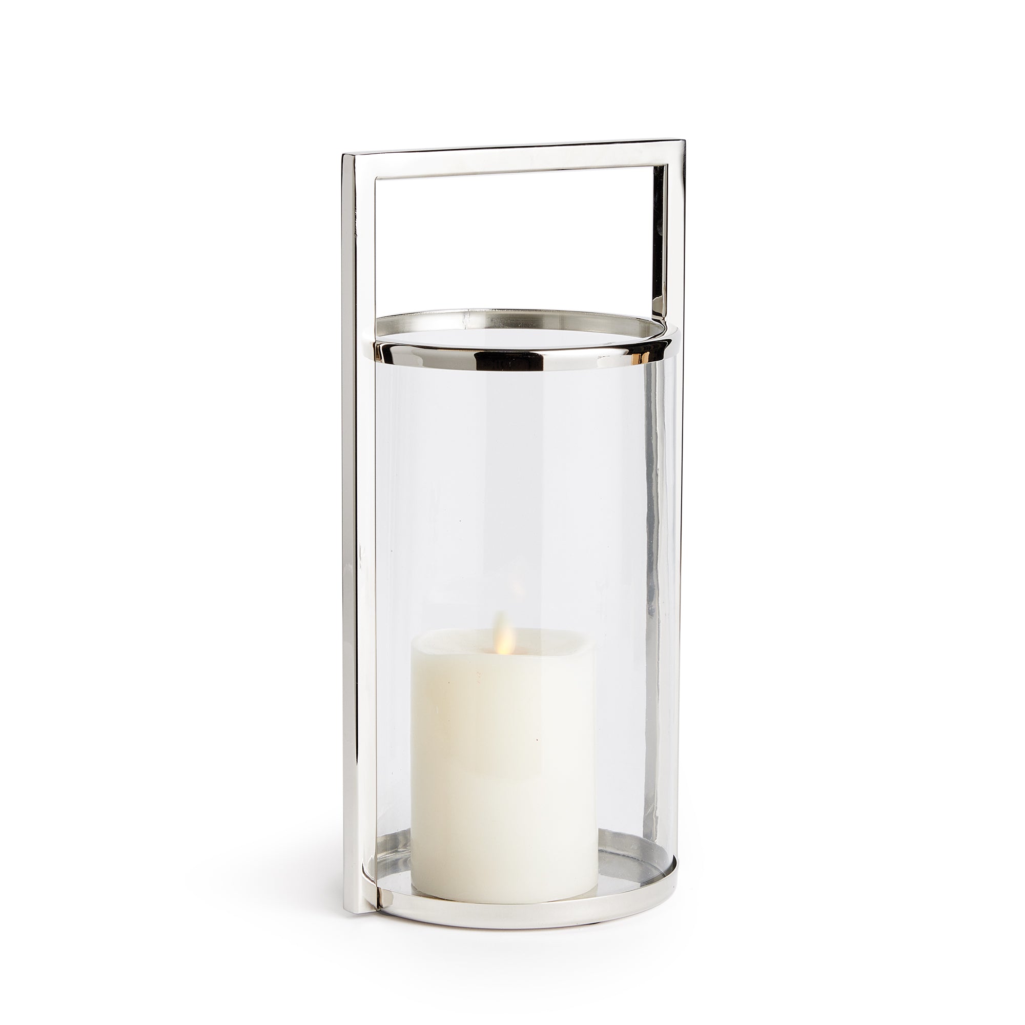 Aneesa Hurricane Lantern – Stainless Steel & Glass | Small or Large