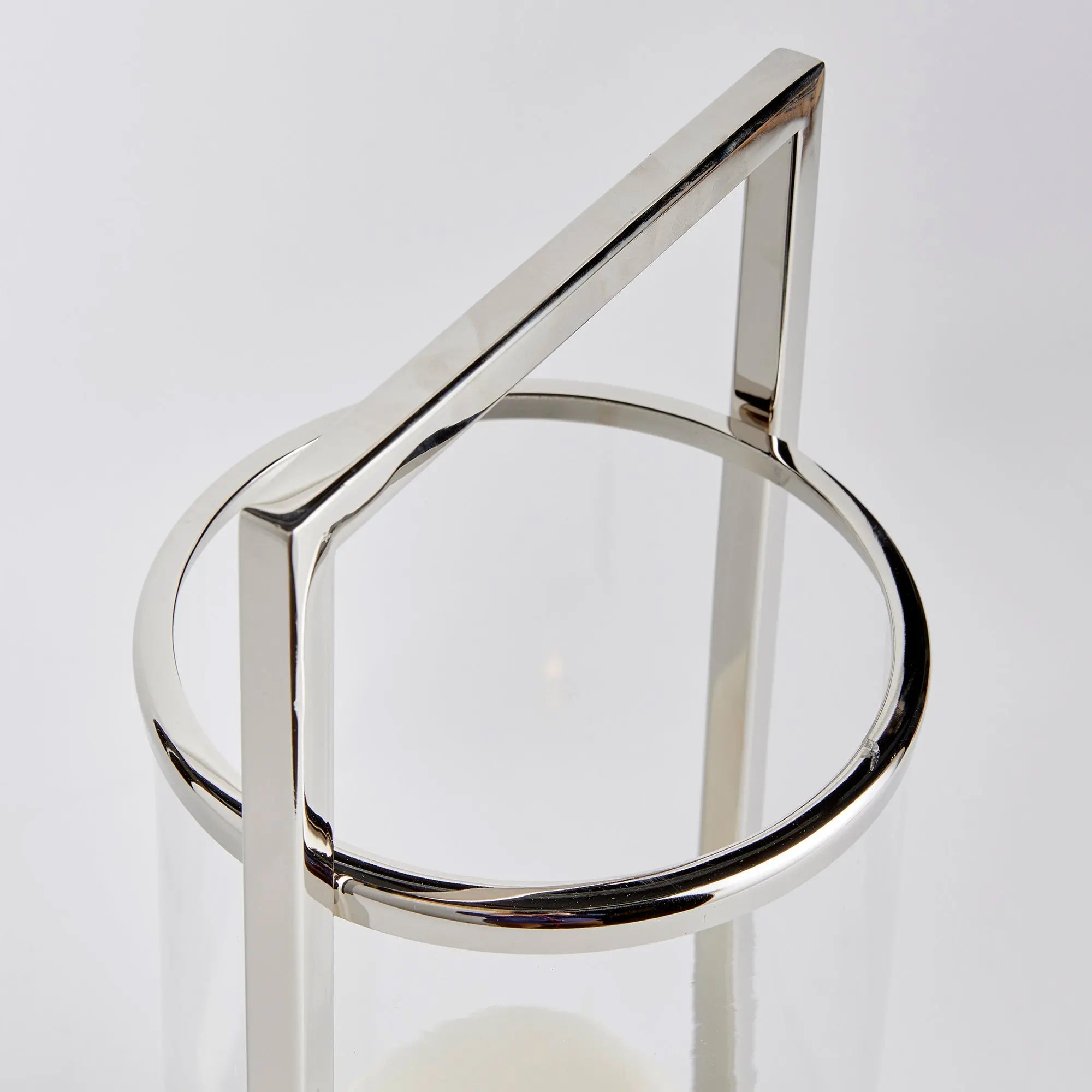 Aneesa Hurricane Lantern – Stainless Steel & Glass | Small or Large - Villa Decor & Design