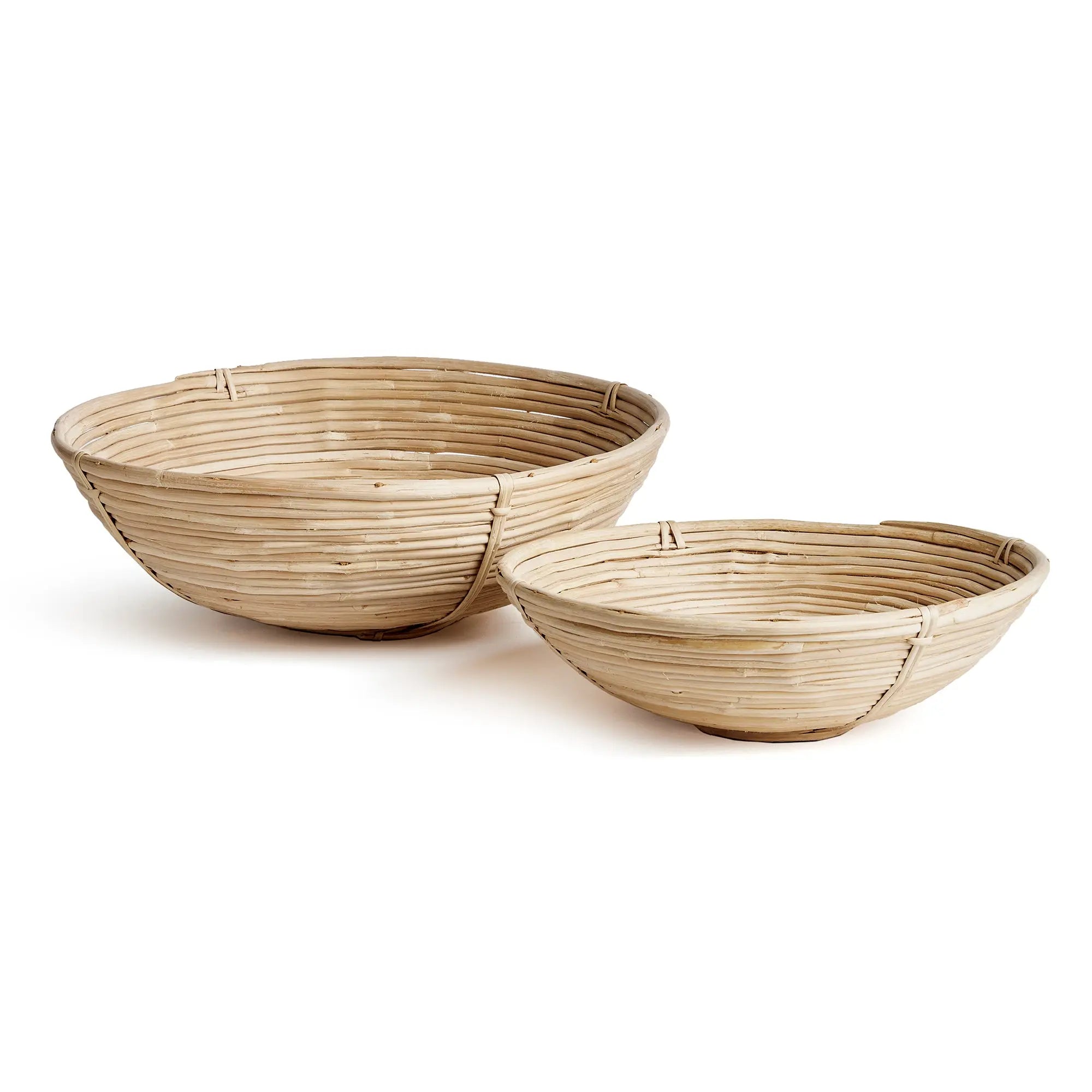 Natural Rattan Low Bowl Set