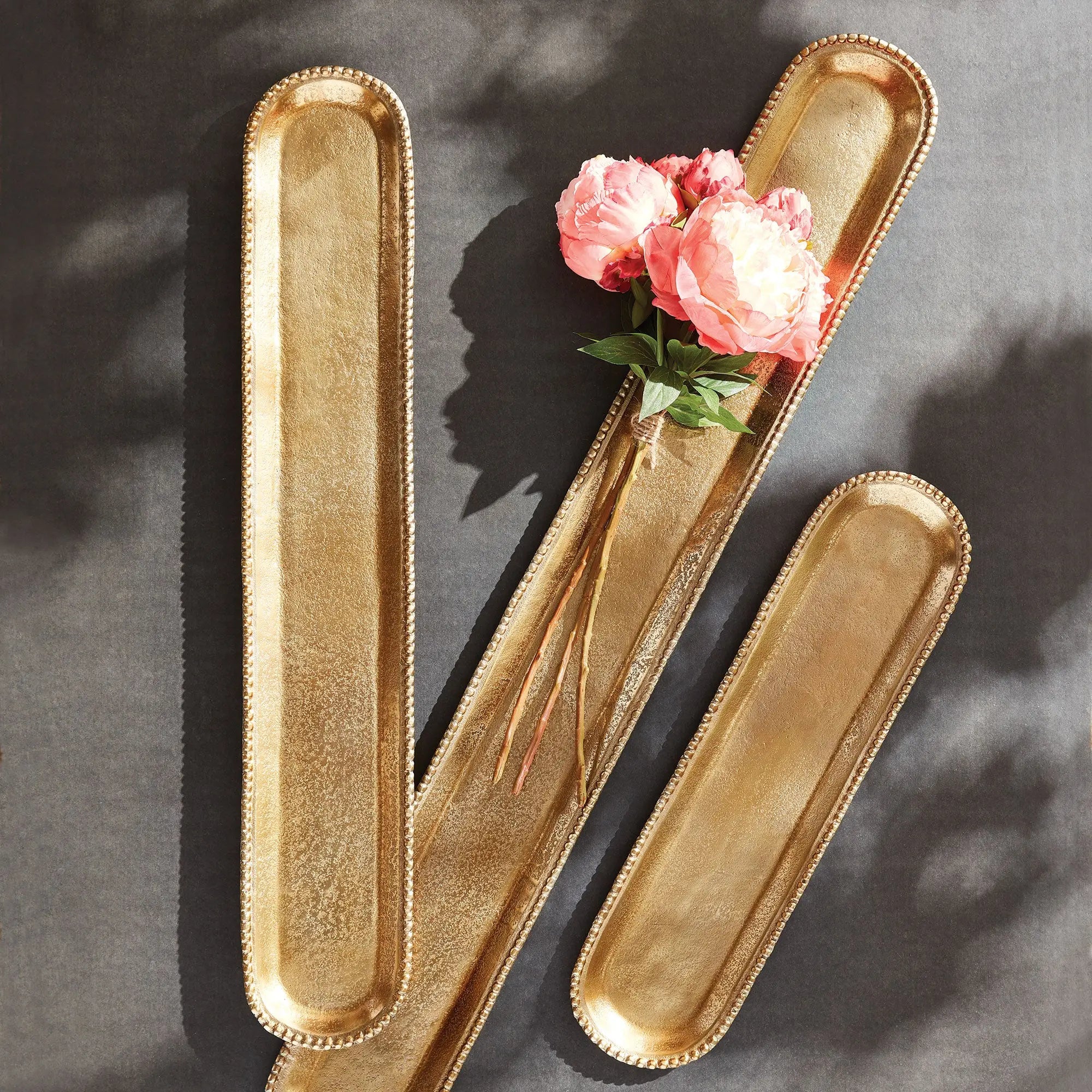 Blair Decorative Gold Tray Set of 3