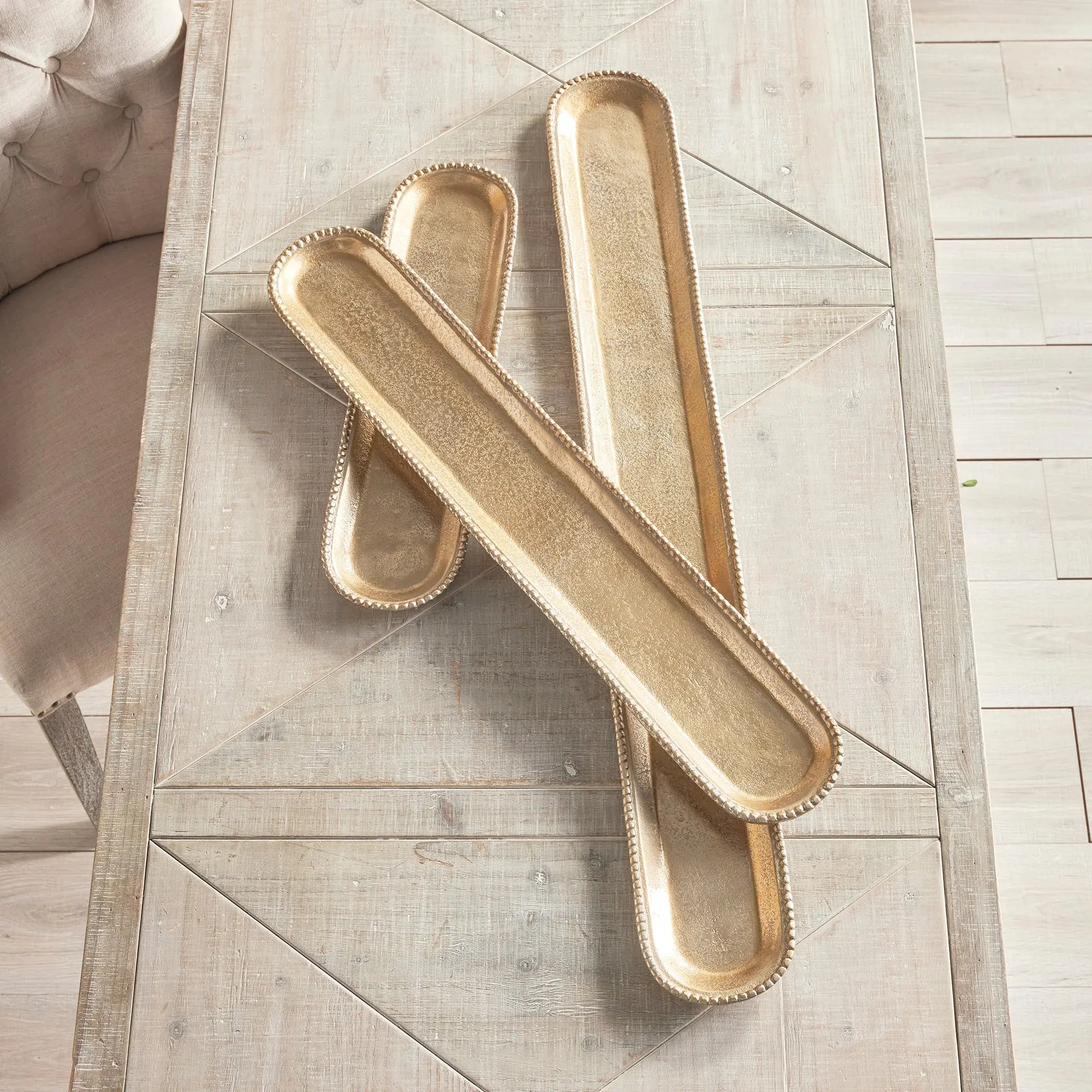 Blair Decorative Gold Tray Set of 3