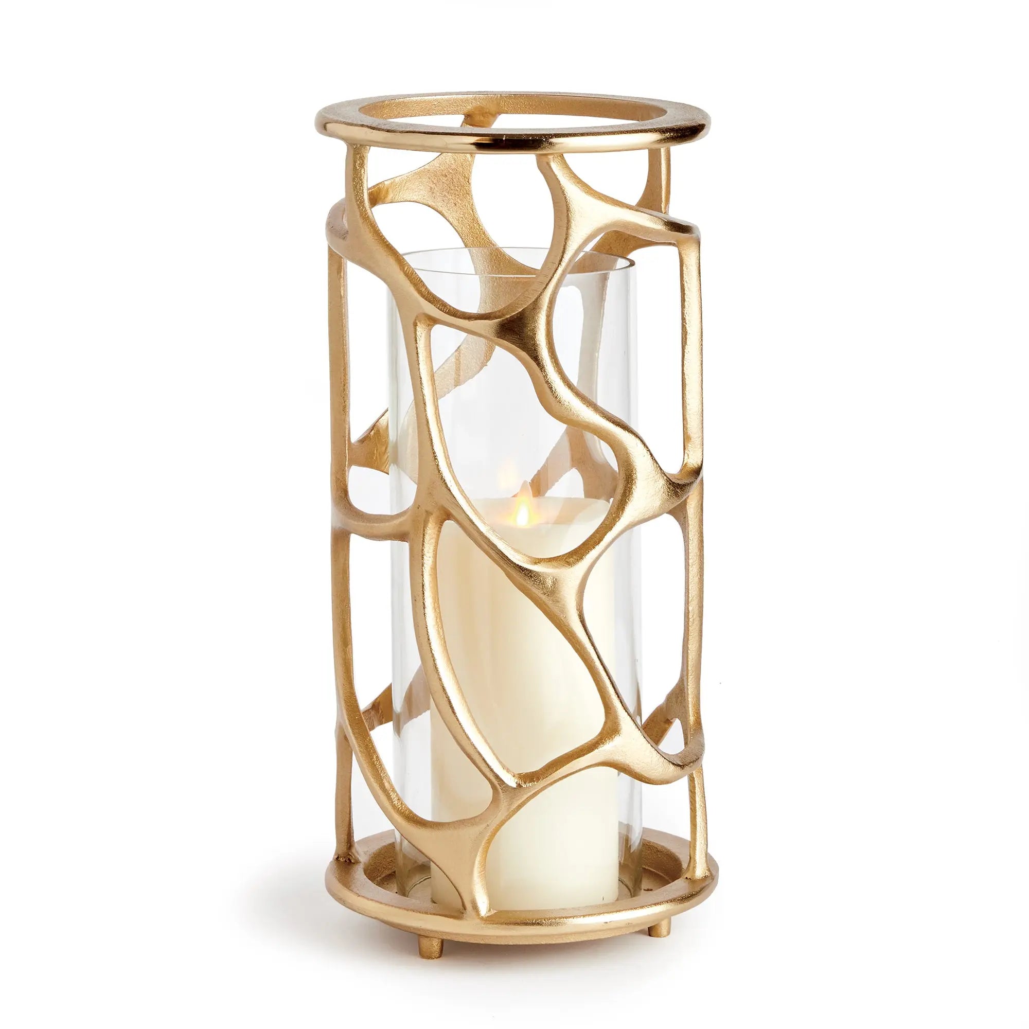Opera Hurricane – Small or Large | Gold Aluminum & Glass - Villa Decor & Design
