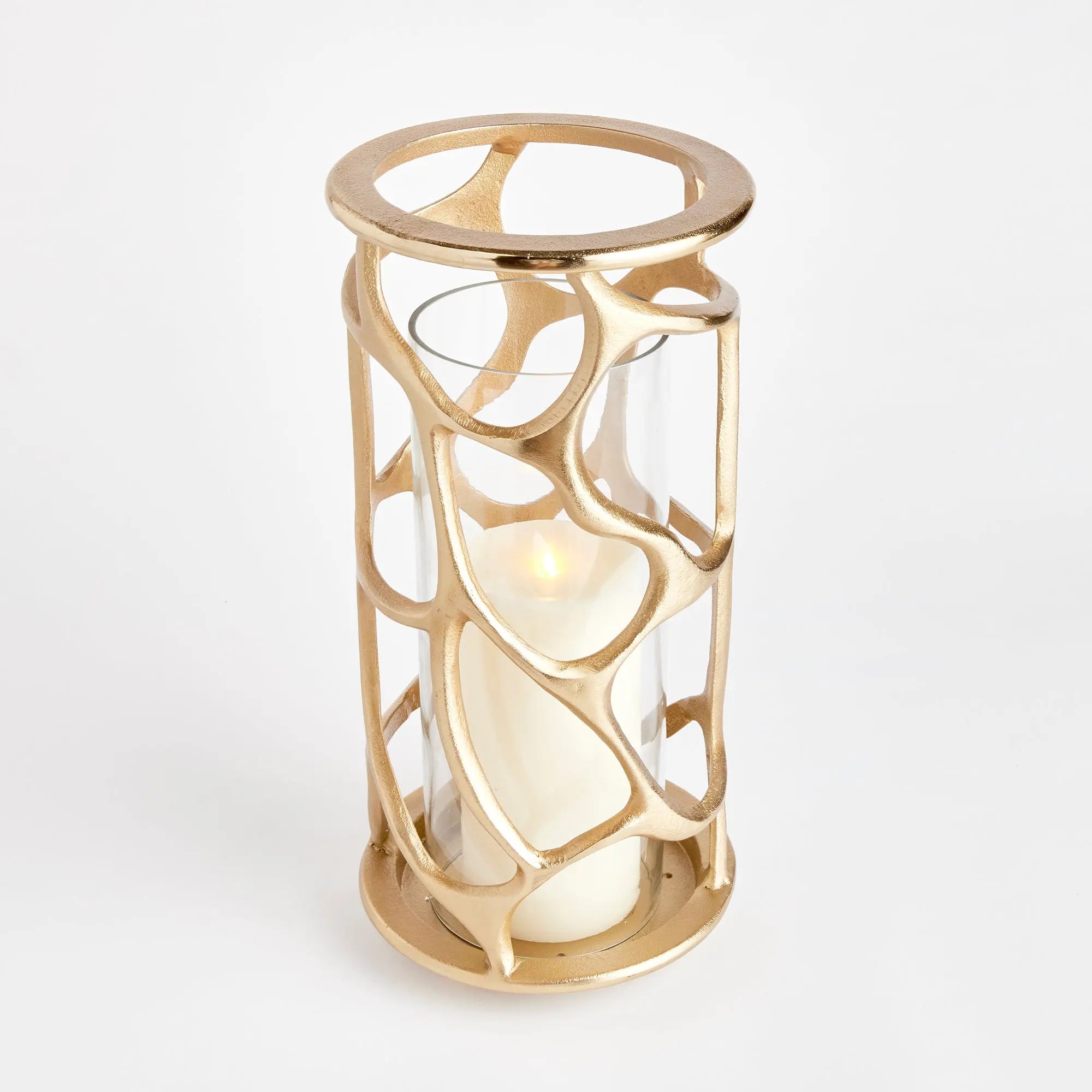 Opera Hurricane – Small or Large | Gold Aluminum & Glass - Villa Decor & Design