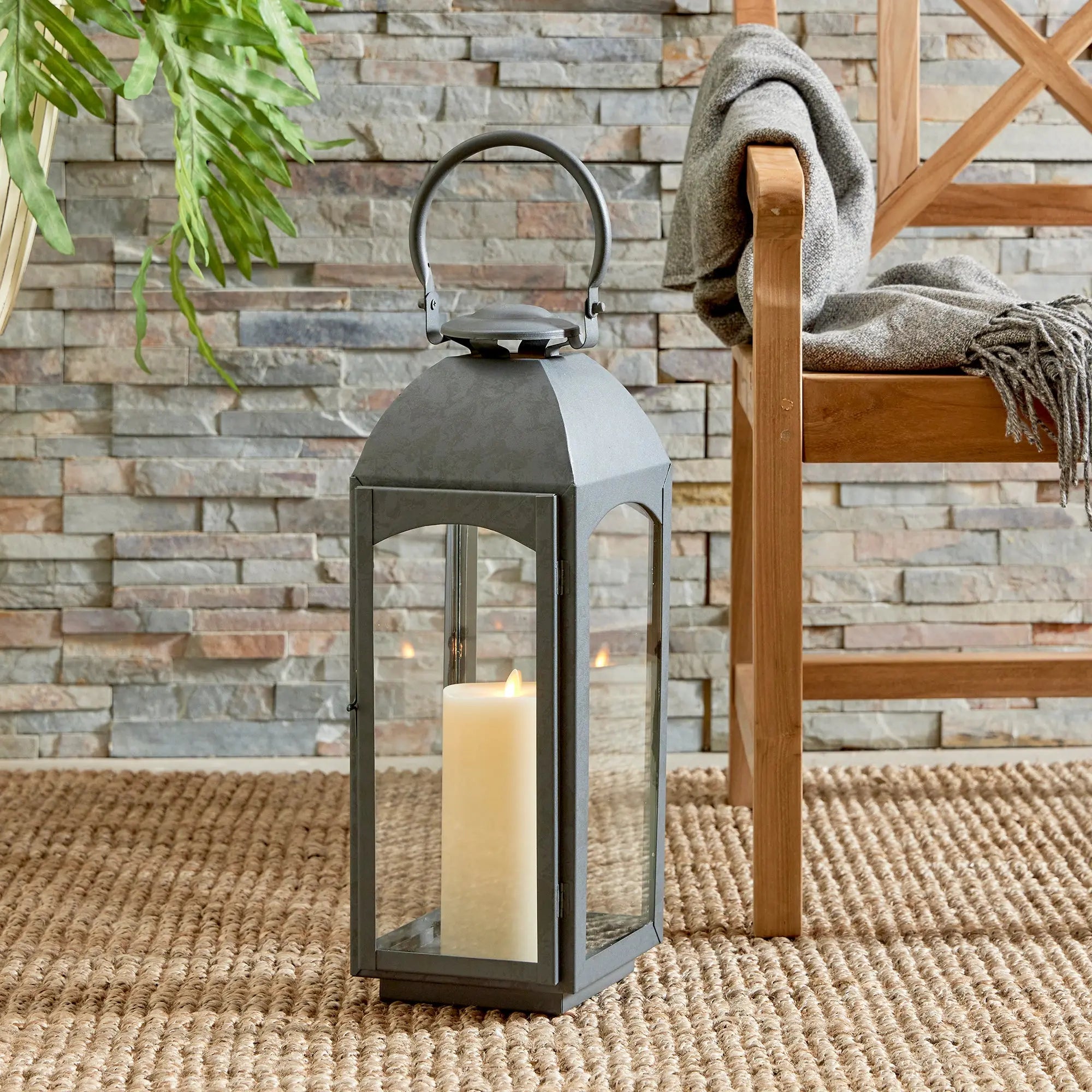 Antoinette Outdoor Lantern - LARGE | GRAY