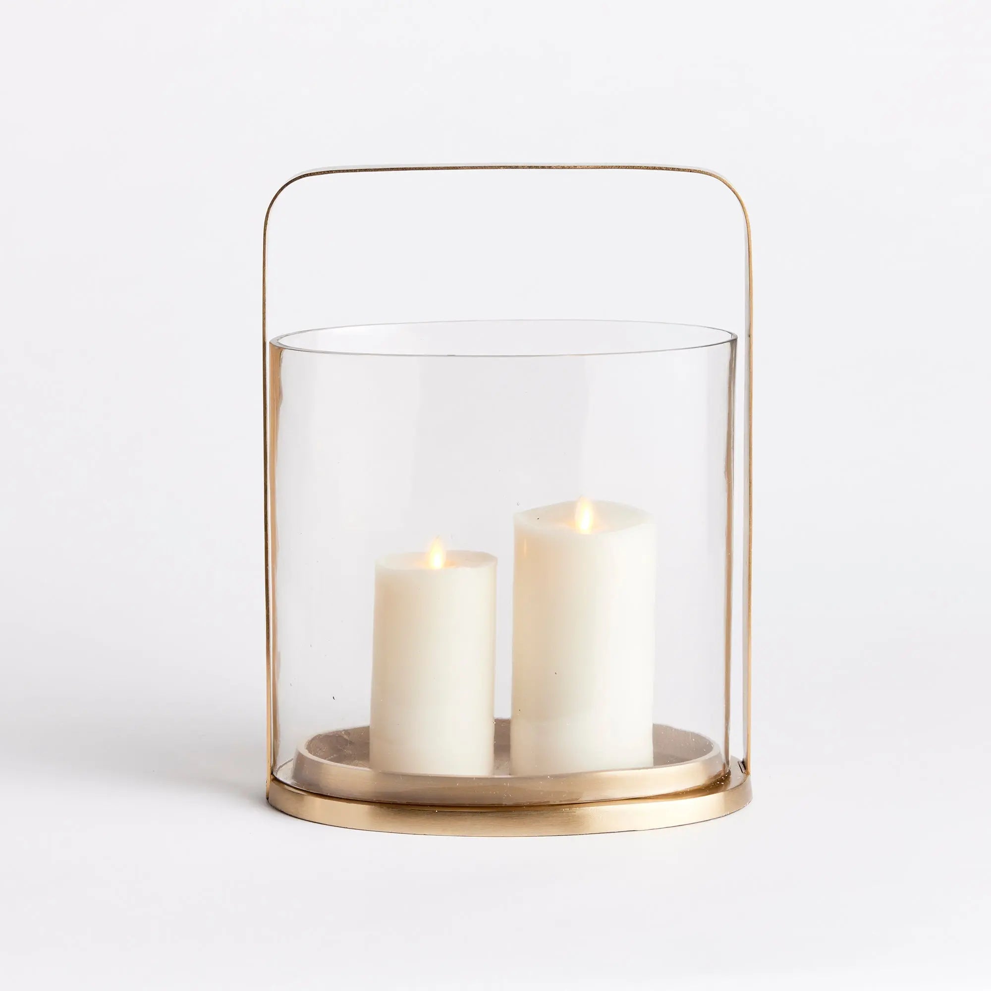 AILA Oval Glass Hurricane Candleholder
