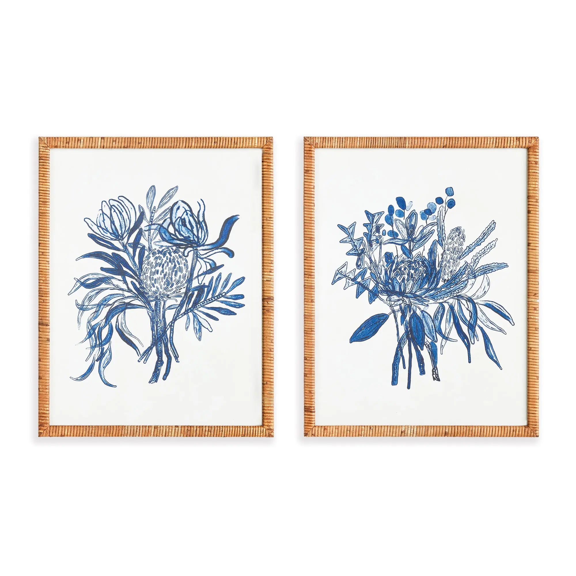BANKSIA BOUQUET PRINTS, SET OF 2 Villa Decor & Design