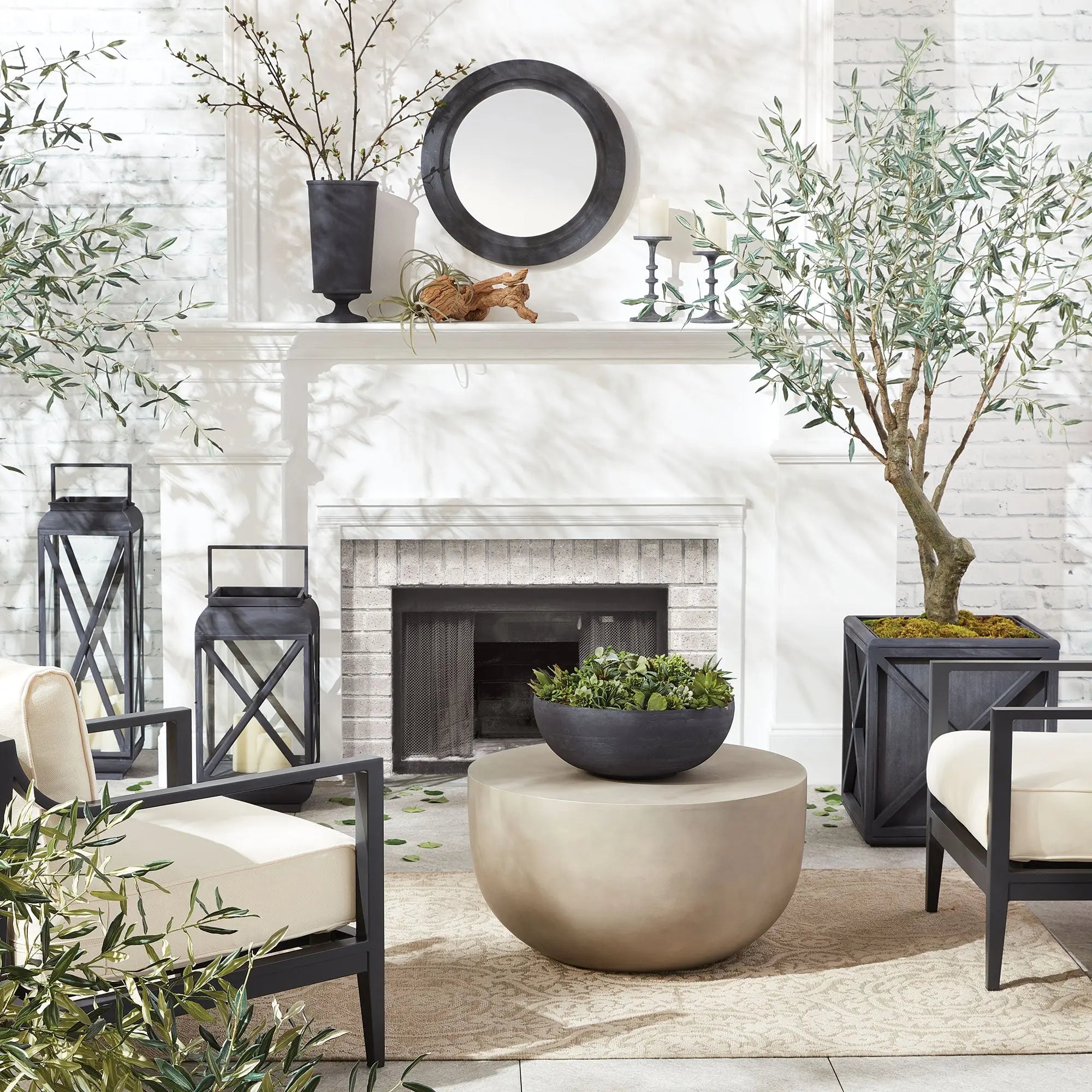 Terrazza Vase – Aged Zinc | Small or Large - Villa Decor & Design