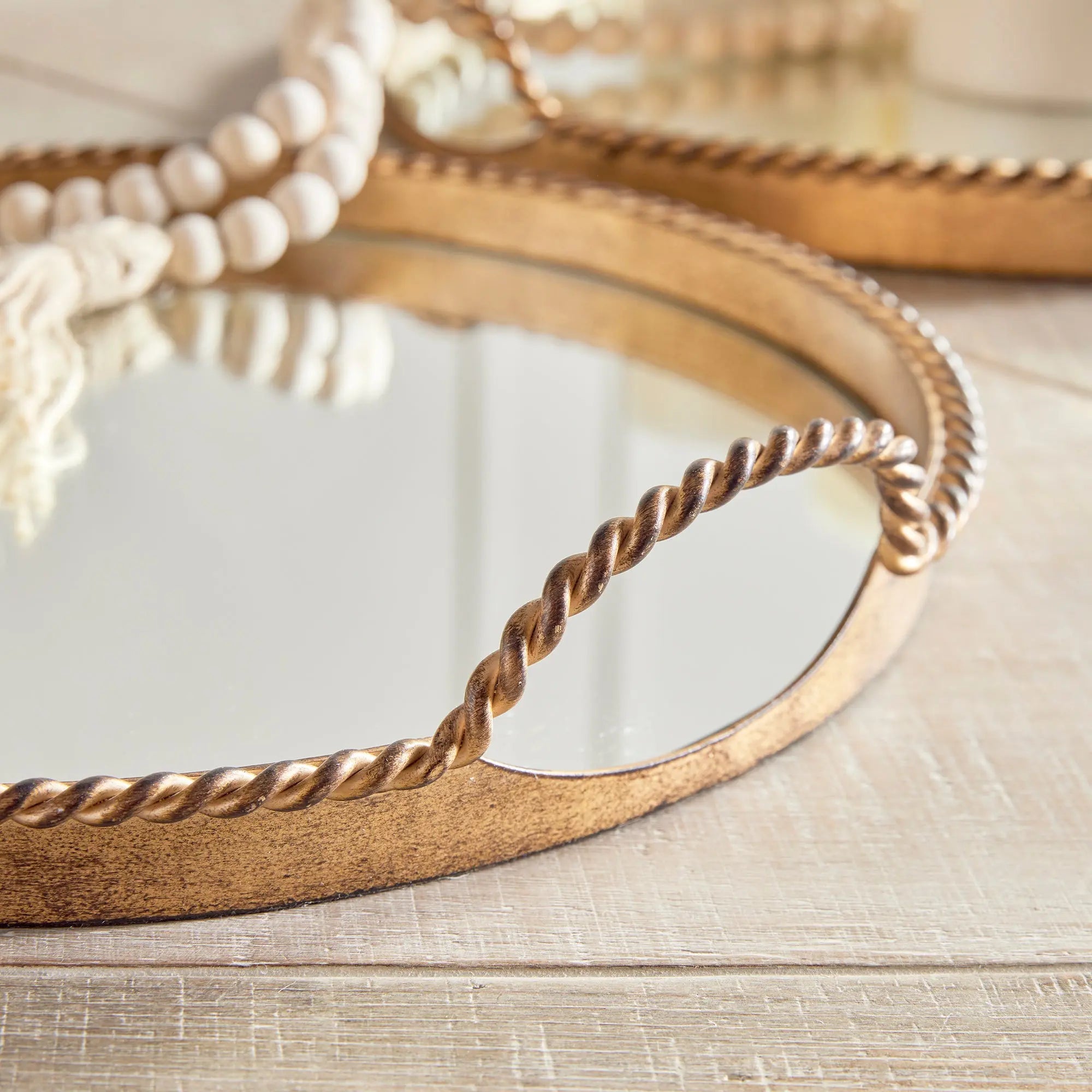 Braiden Cast Iron Mirrored Trays