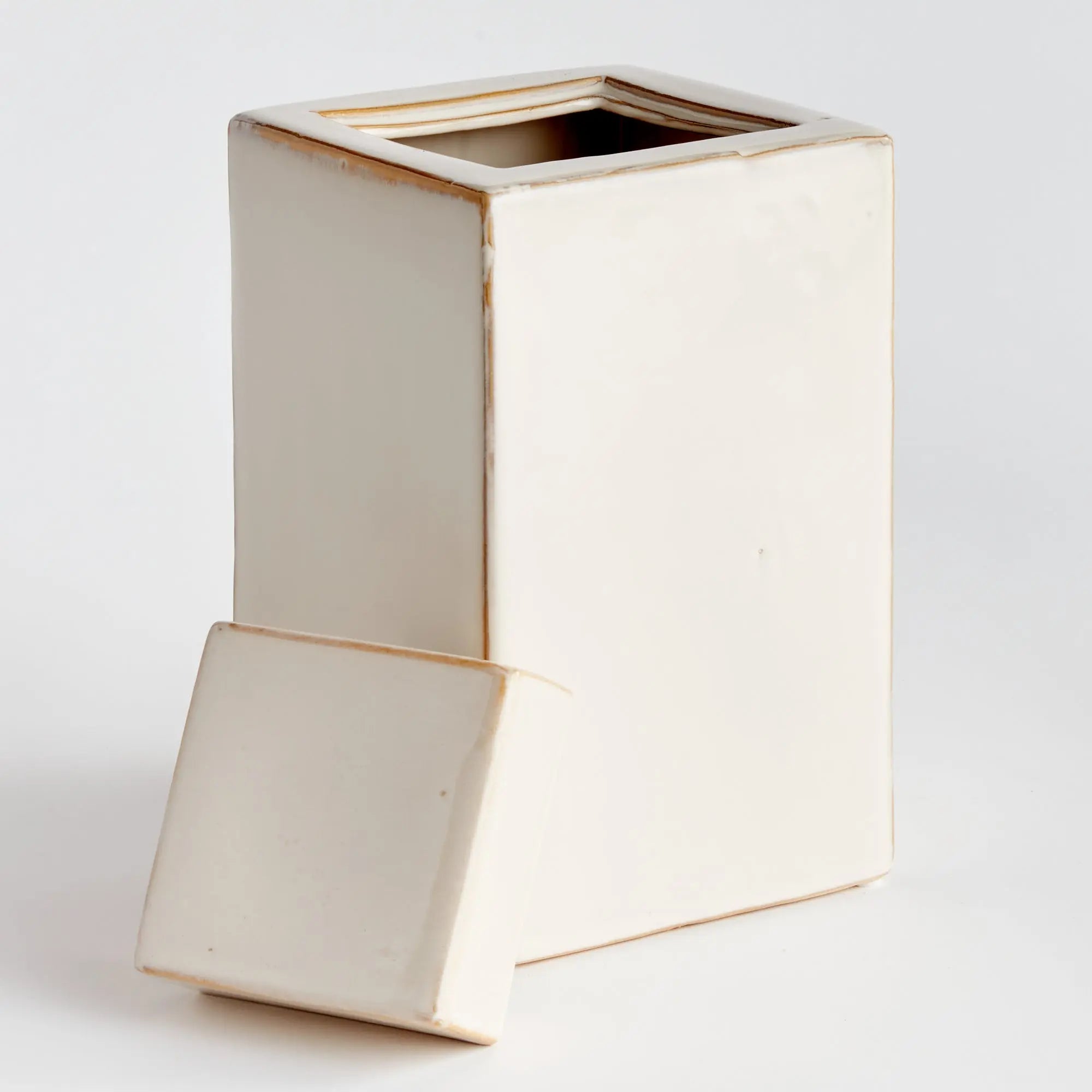 Ophelia Ceramic Lidded Jar – Cream or Blue | 4 Sizes - Villa Decor & Design