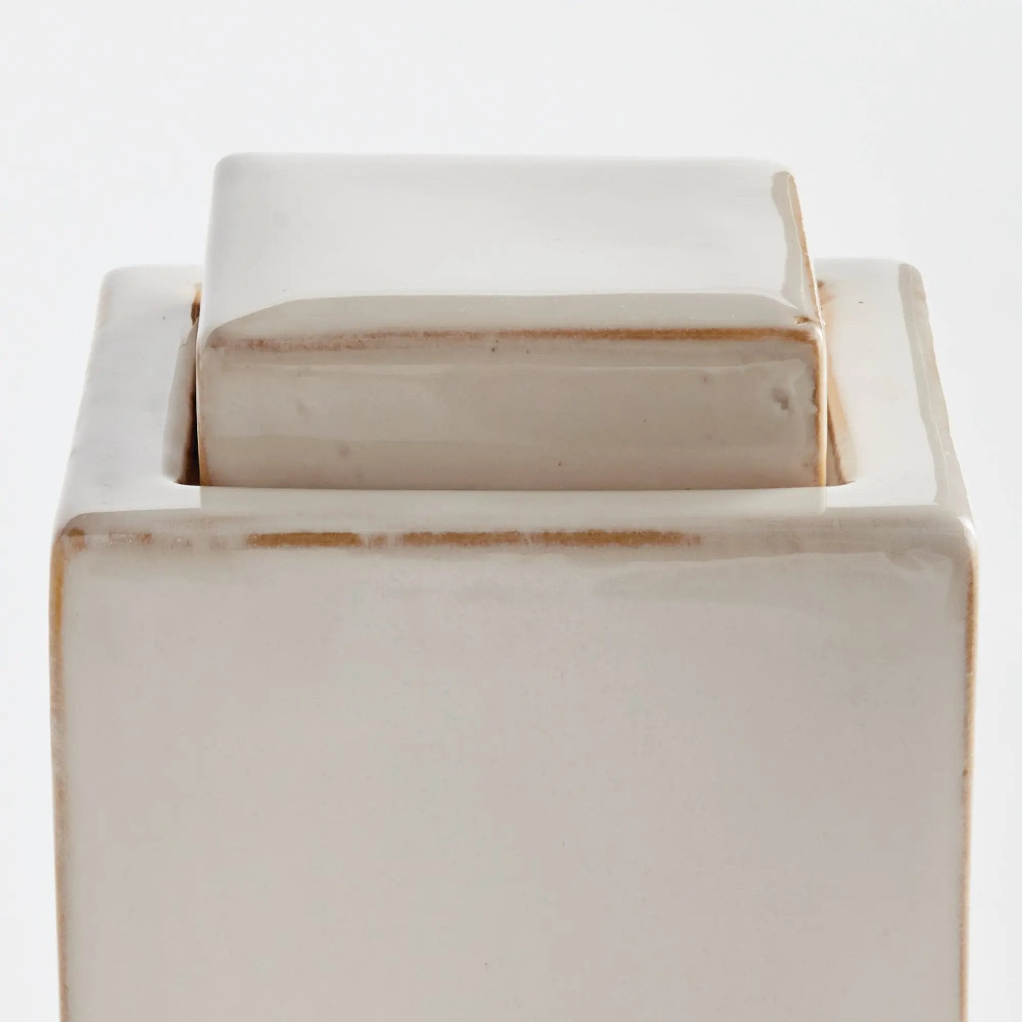 Ophelia Ceramic Lidded Jar – Cream or Blue | 4 Sizes - Villa Decor & Design
