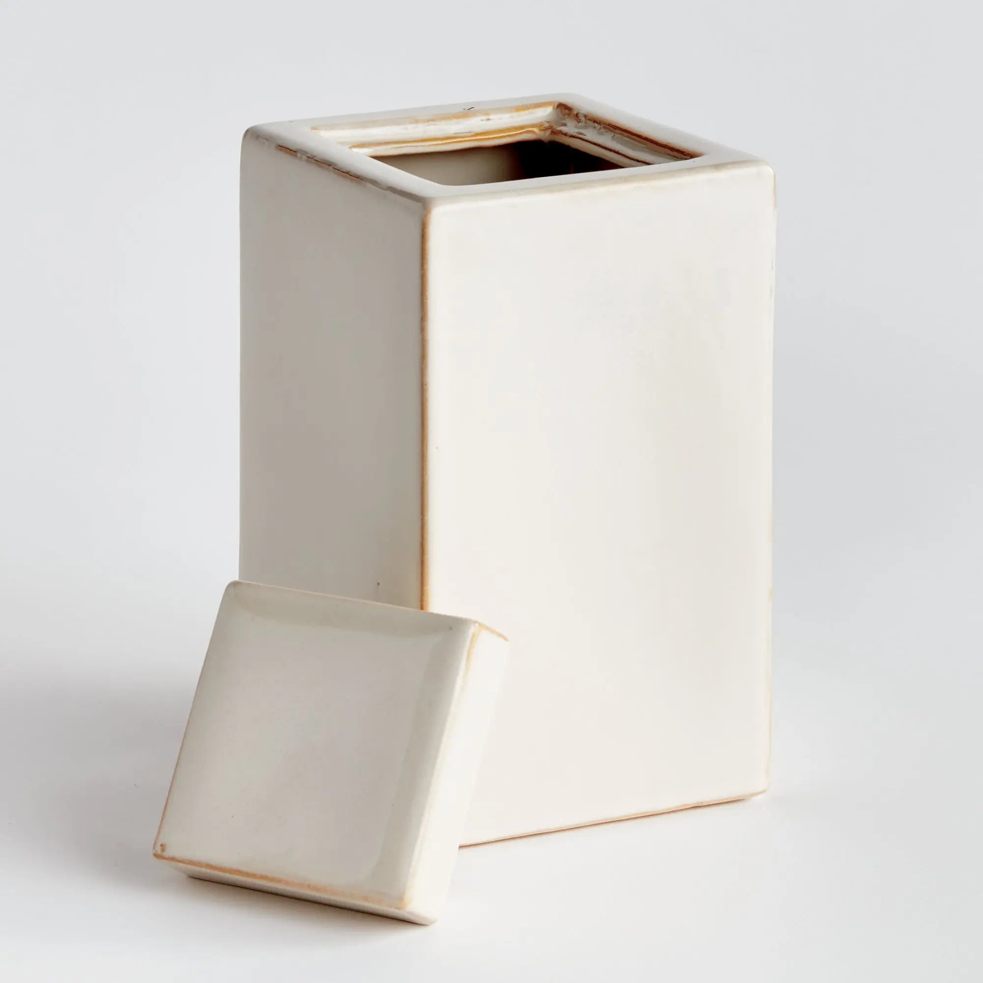 Ophelia Ceramic Lidded Jar – Cream or Blue | 4 Sizes - Villa Decor & Design