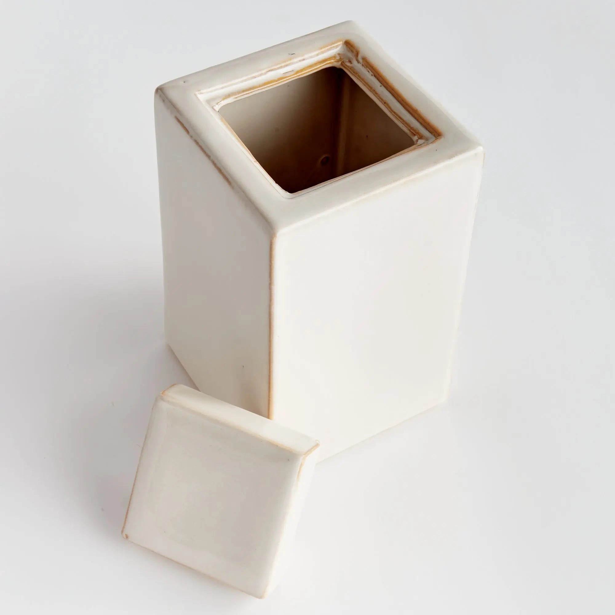 Ophelia Ceramic Lidded Jar – Cream or Blue | 4 Sizes - Villa Decor & Design