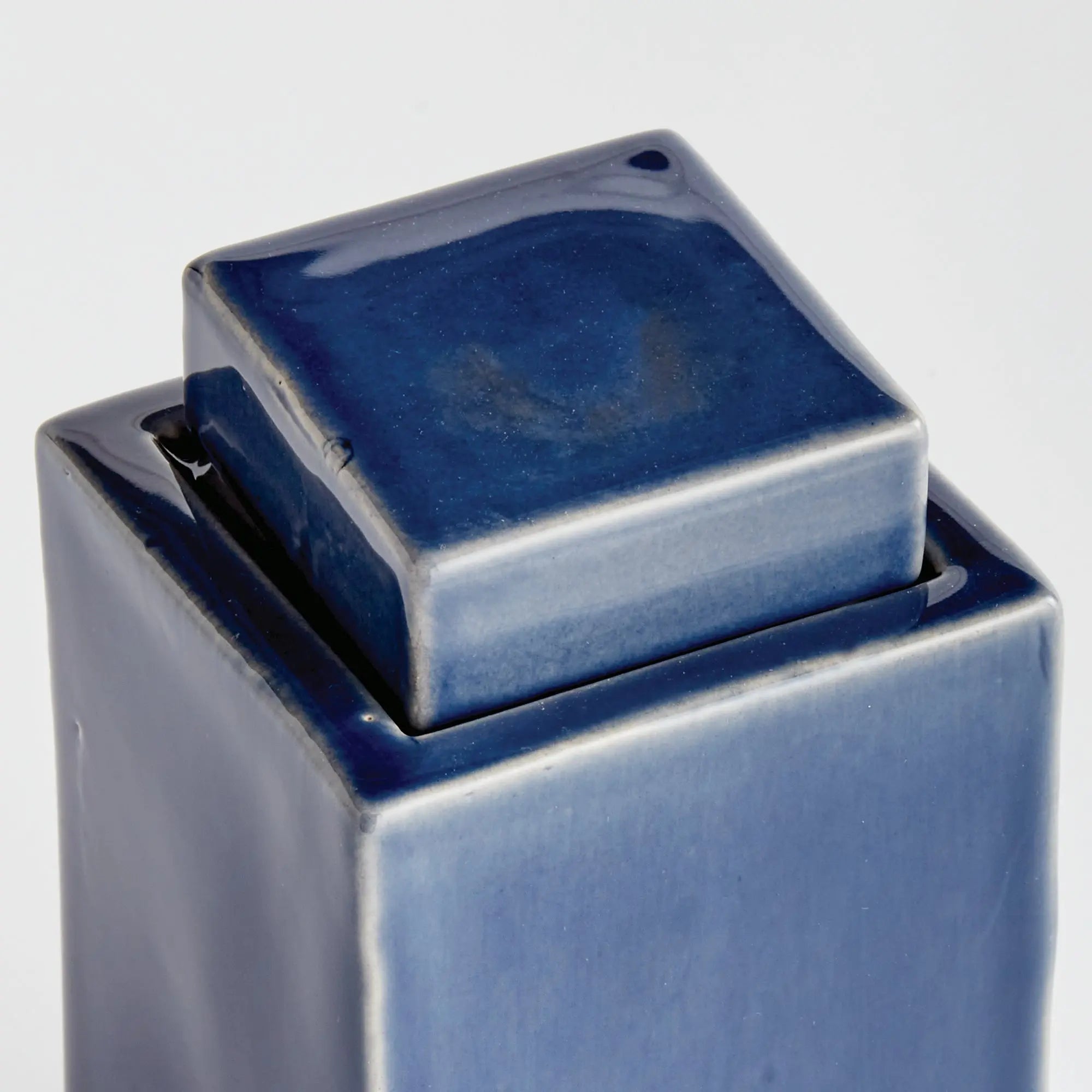 Ophelia Ceramic Lidded Jar – Cream or Blue | 4 Sizes - Villa Decor & Design